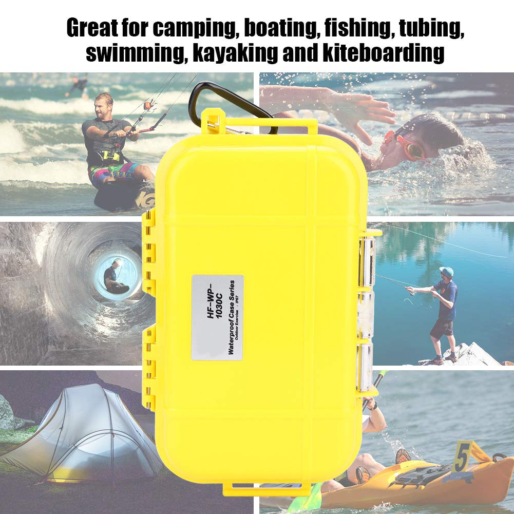 Shockproof Waterproof Airtight Storage Case - Outdoor Survival Gear Container, Durable Carry Box for Camping, Hiking & Emergency Supplies (Yellow)