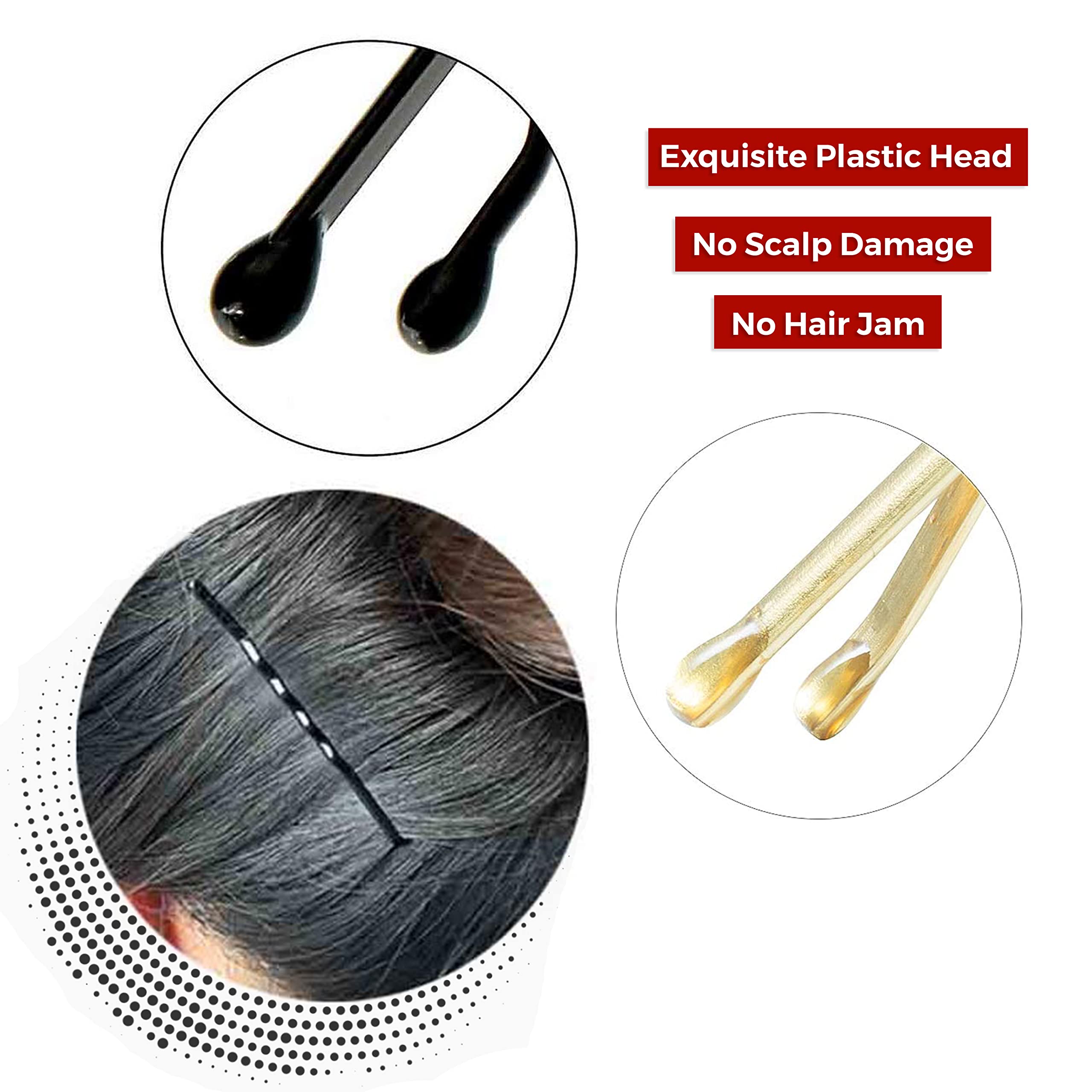 340 Pcs Blonde & Black Bobby Pins with 120 Hair Bands & 30 Elastic Bands - Hair Pins for Buns, Kirby Grips, Hair Ties & Bobbles - Perfect for Women's Hairstyling, Updos, Ponytails & Everyday Hair Accessories