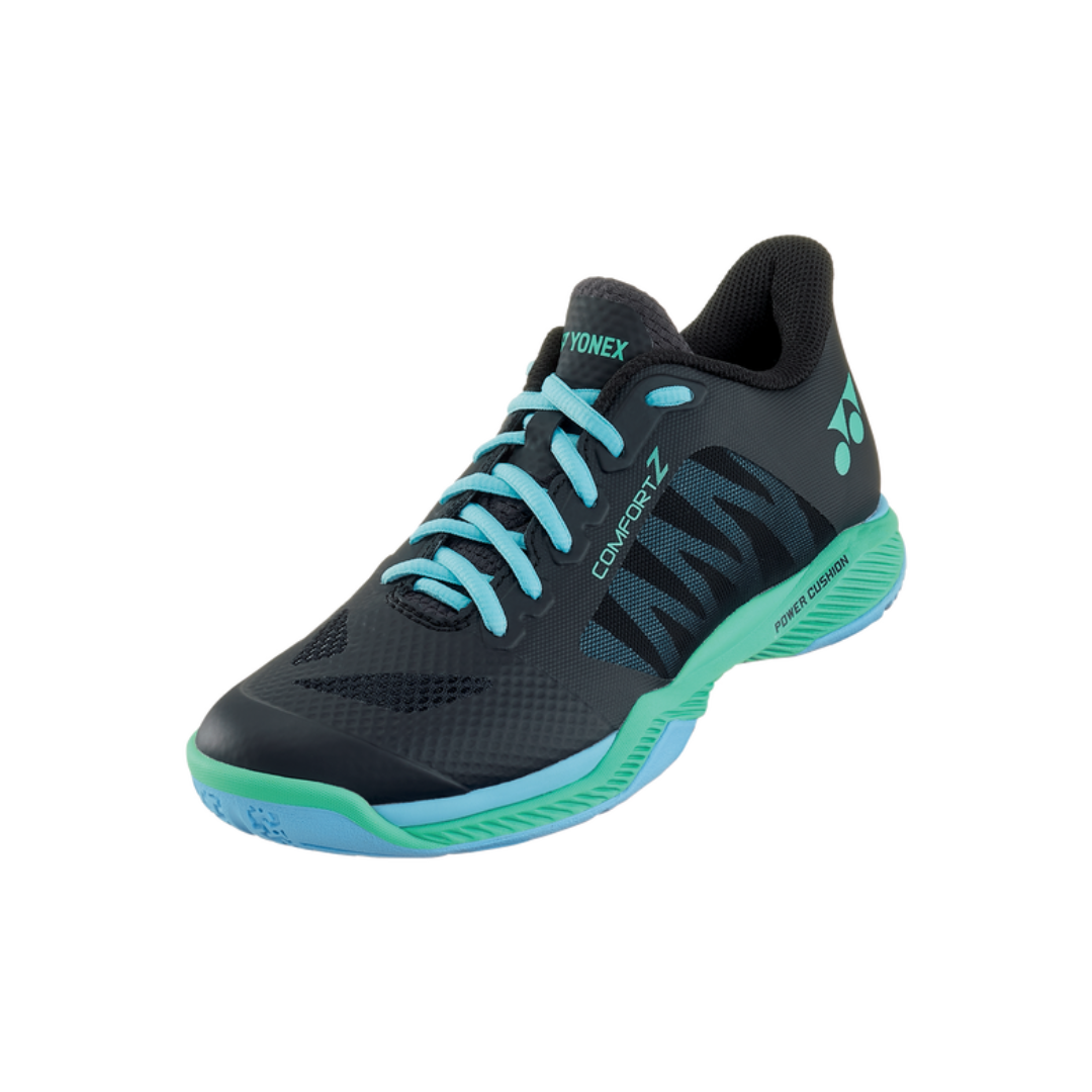 Yonex Power Cushion Comfort Z3 Women's Tennis Shoes - Black/Mint - Lightweight & Supportive for Court Play, Training & Match Performance
