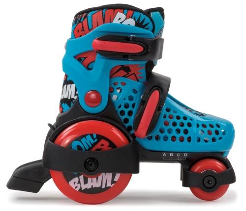 SFR Stomper Adjustable Roller Skates for Kids & Adults - Blue Inline Skates for Outdoor & Indoor Use - Perfect for Fitness, Fun & Recreation