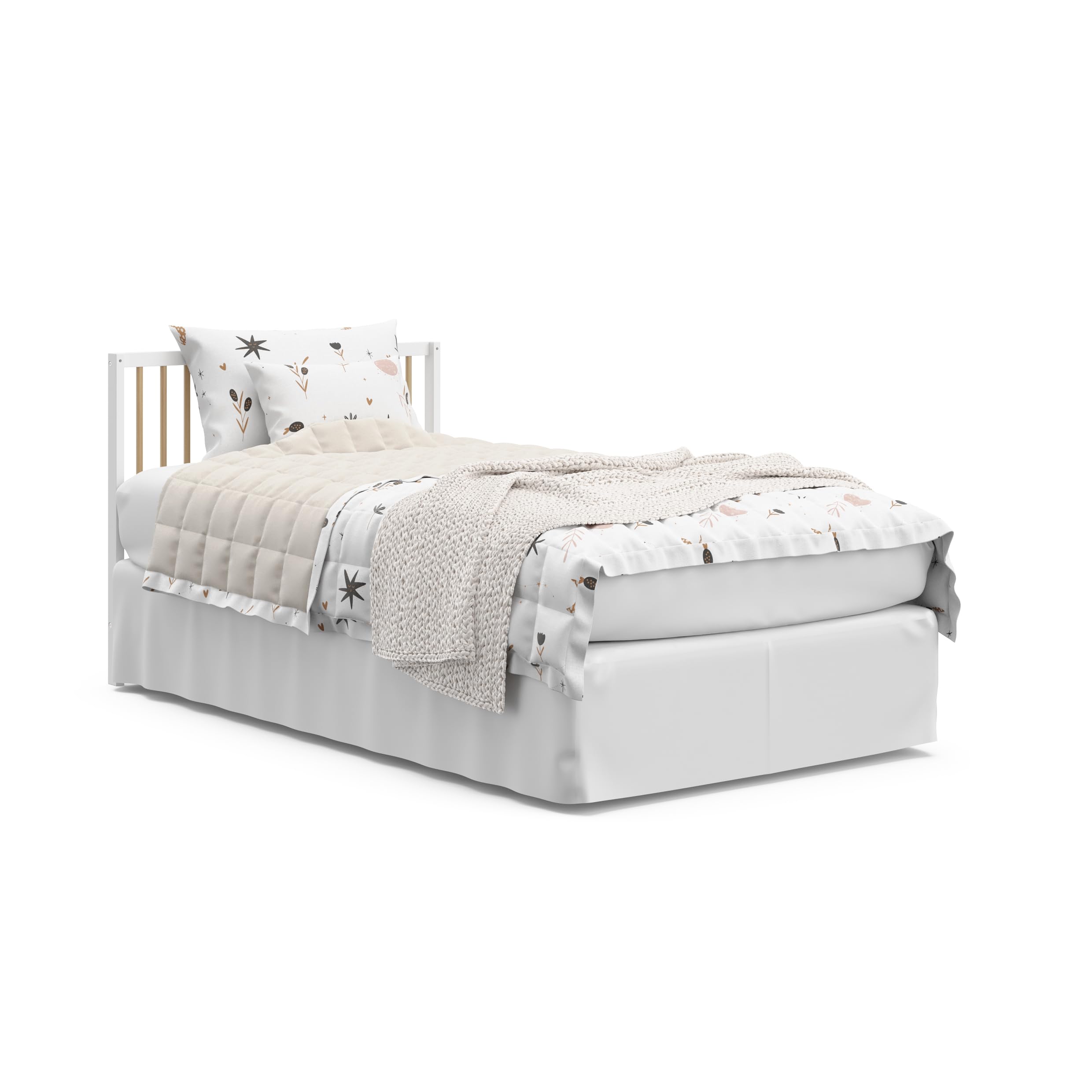 Graco Teddi 4-in-1 Convertible Mini Crib with Waterproof Mattress - GREENGUARD Gold Certified, 2.75-Inch Mattress Included, Compact Nursery Furniture for Small Spaces, Easy 30-Minute Assembly - Perfect for Apartments, Daycares & Guest Rooms
