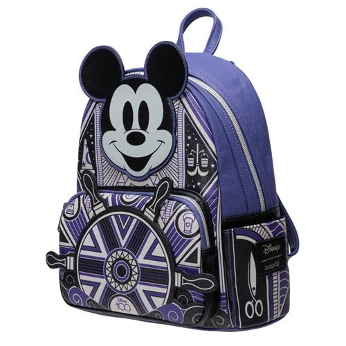 Loungefly Disney 100th Anniversary Art Deco Mickey Mouse Mini Backpack - Exclusive Collectible Crossbody Bag for Disney Fans, Theme Park Visits & Cosplay