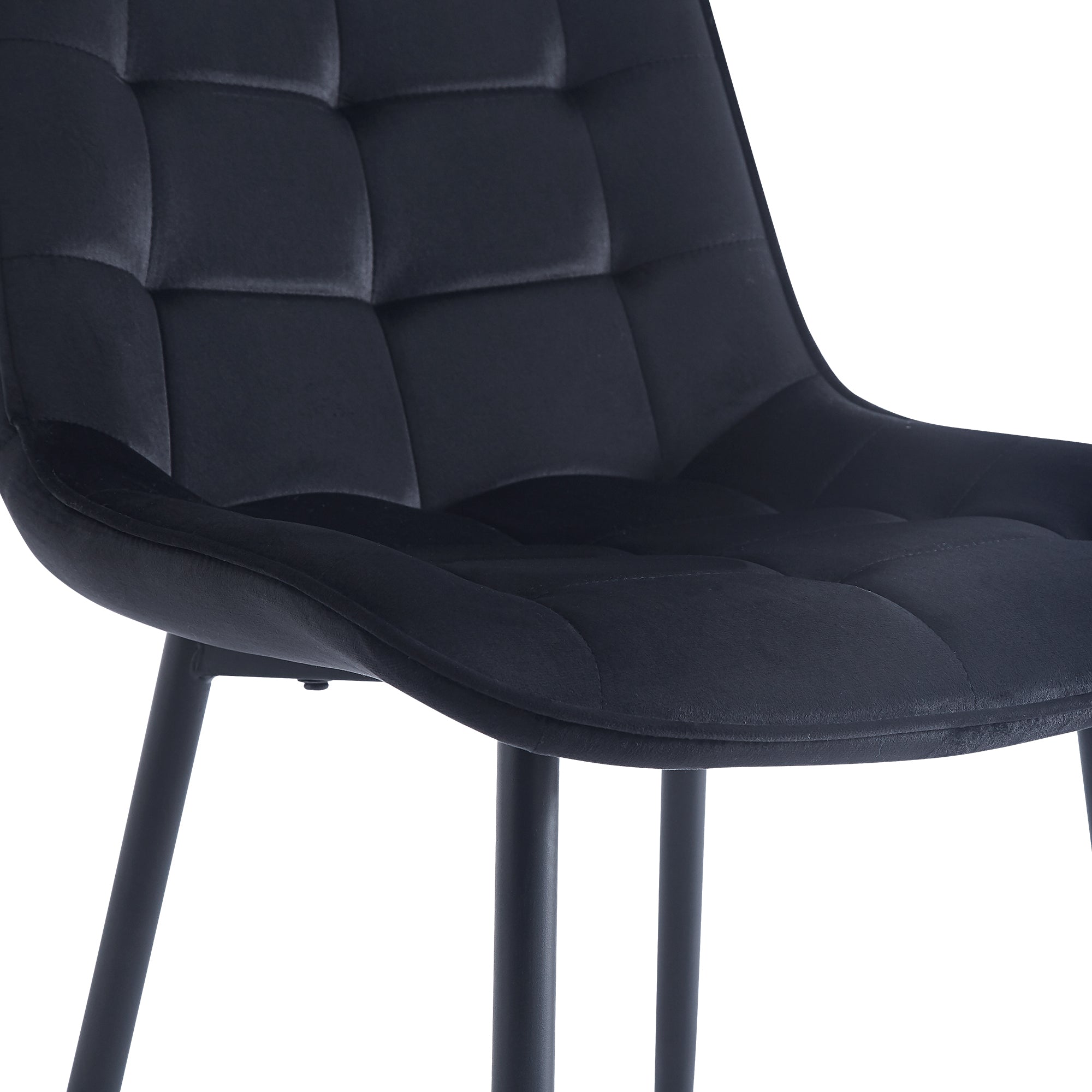 Modern Black Dining Chairs Set of 2 - Contemporary Style with Easy Assembly for Restaurants, Cafes, Offices & Living Rooms - Perfect for Home Dining & Commercial Spaces