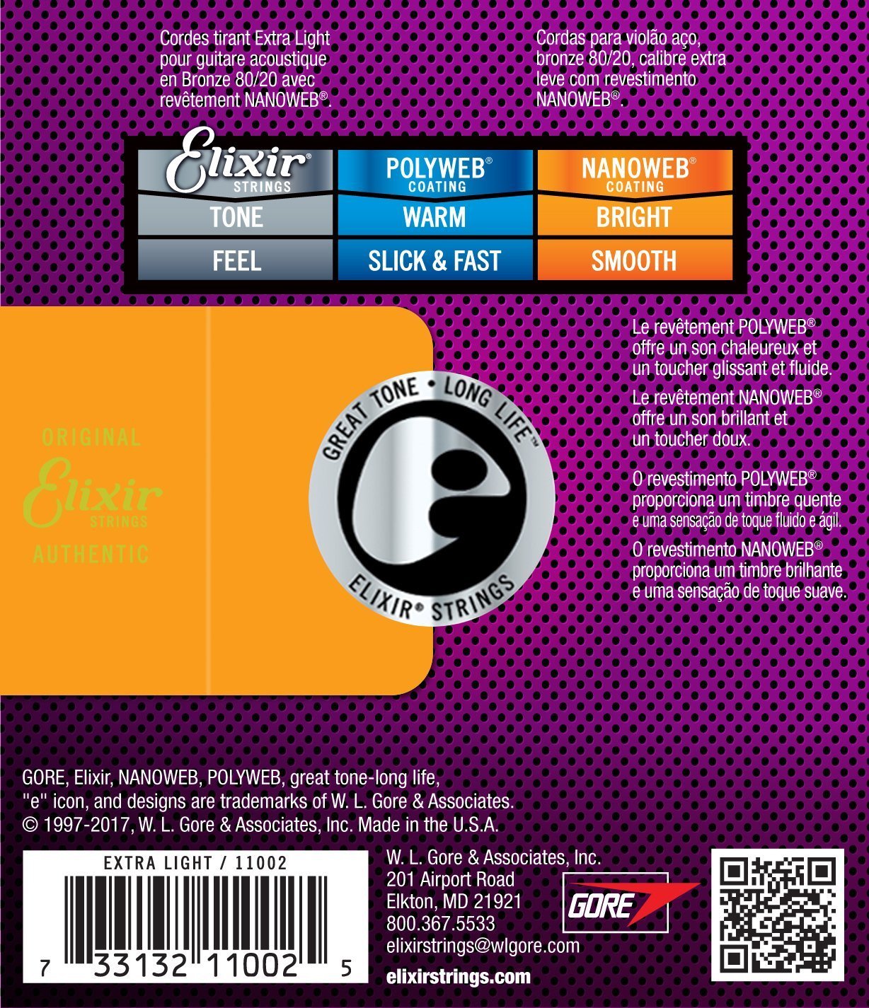 Elixir Nanoweb Extra Light Acoustic Guitar Strings 2-Pack - Best Phosphor Bronze Coated Strings for Warm Tone | Perfect for Beginners & Fingerstyle Players