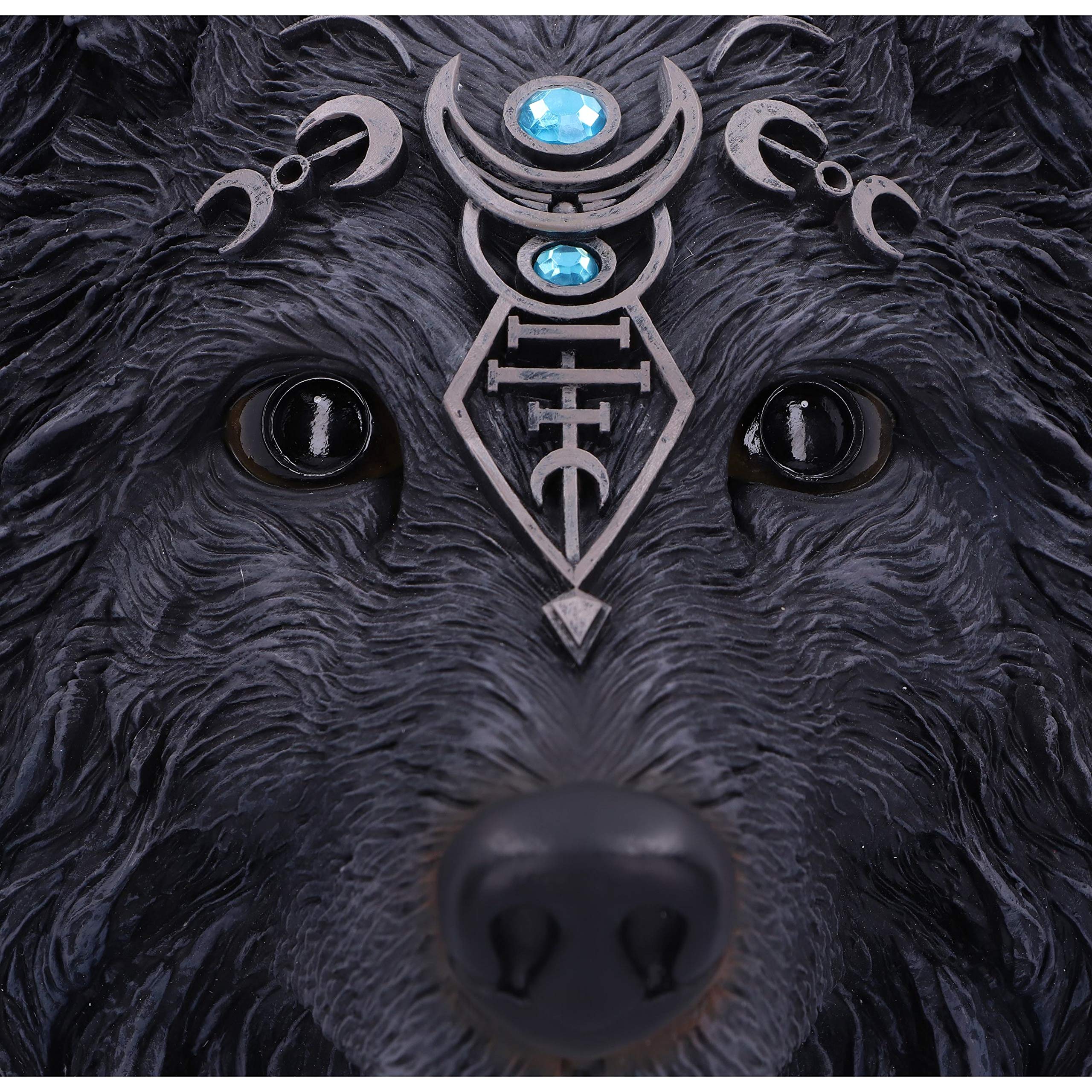 Gothic Wolf Moon Wall Art - Nemesis Now Dark Gothic Decor, Black Metal Wall Hanging Plaque for Home, Office & Witchy Aesthetic Spaces