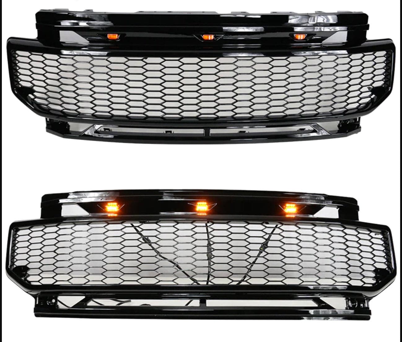 2020-2022 Ford F250 F350 F450 Super Duty Front Bumper Grille Replacement | ABS Plastic Truck Grill | Perfect for Off-Roading & Custom Upgrades
