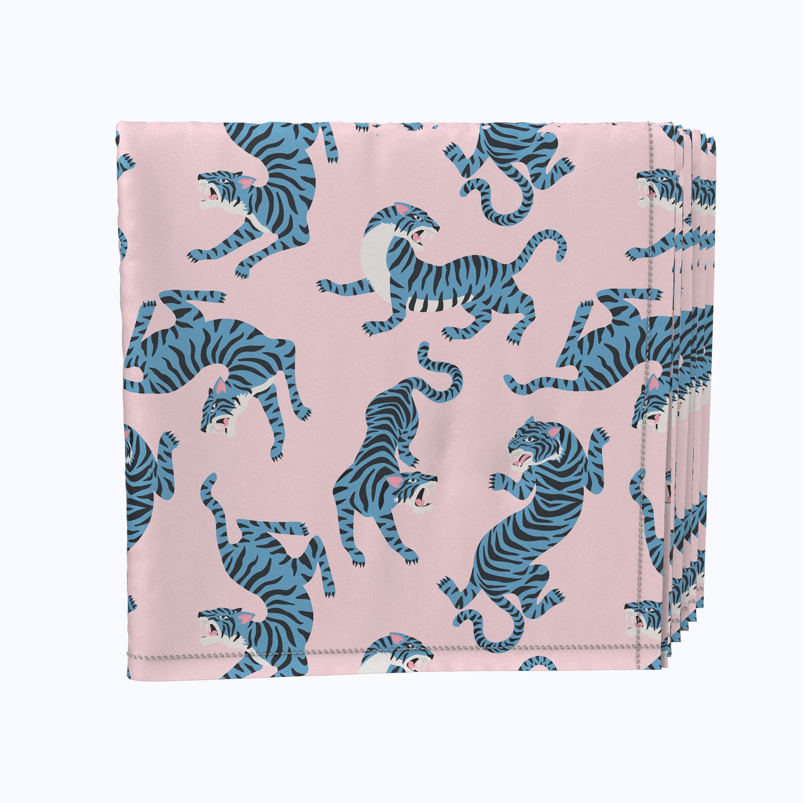 Premium 12-Piece Polyester Napkin Set - 18x18 Inches, Tiger Toss Design - Elegant Table Linens for Dinner Parties, Holidays & Home Decor