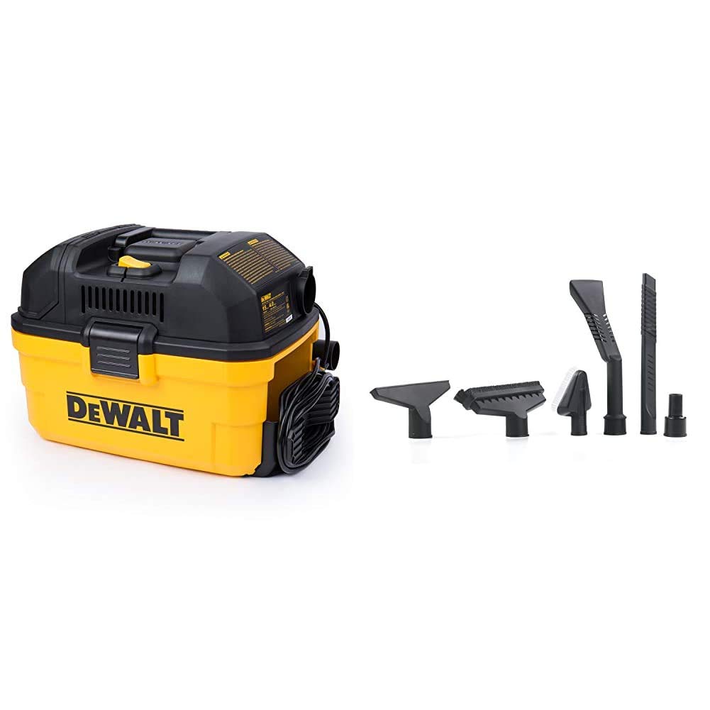 DEWALT DXV04T 4 Gallon Portable Wet/Dry Vacuum Cleaner with 1-7/8