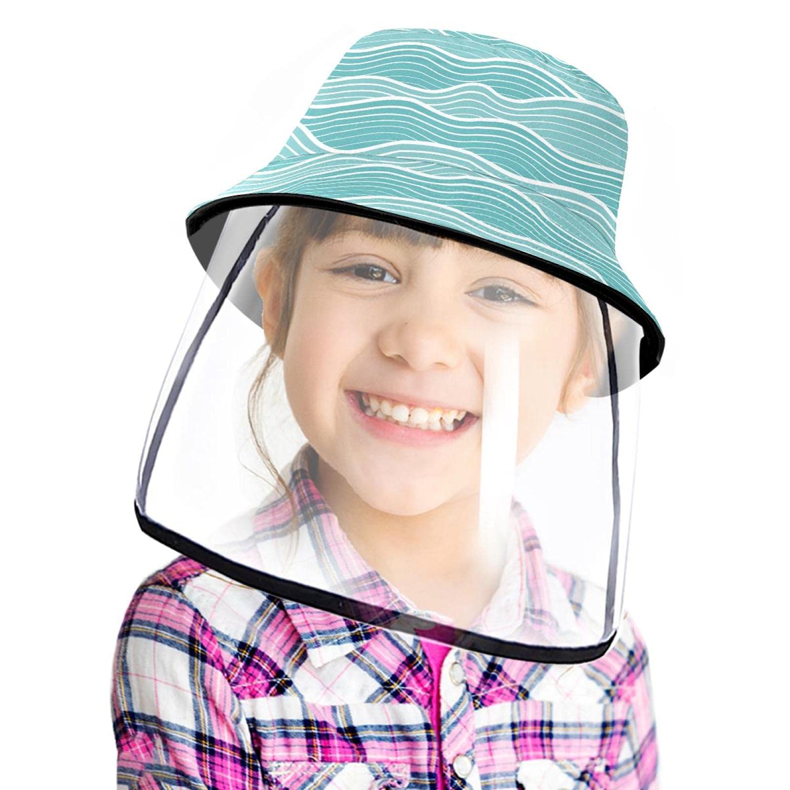 Stylish Abstract Sea Wave Print Sun Hat for Kids & Adults - UV Protection Bucket Hat for Outdoor, Travel, Fishing & Beach Activities
