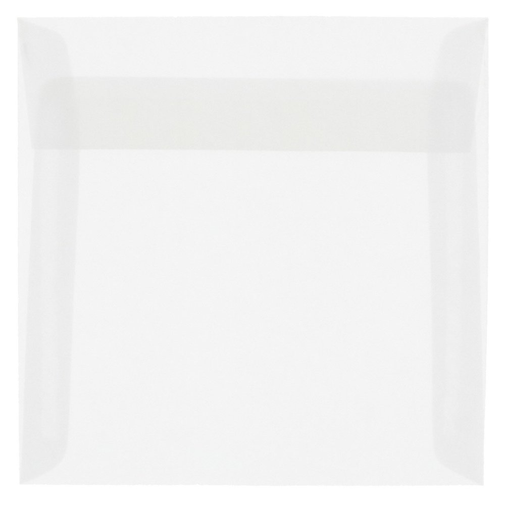 JAM PAPER 6x6 Inch Square Clear Vellum Envelopes for Invitations - 250 Pack Bulk - Perfect for Wedding, Birthday & Party Invitations, Greeting Cards & Stationery
