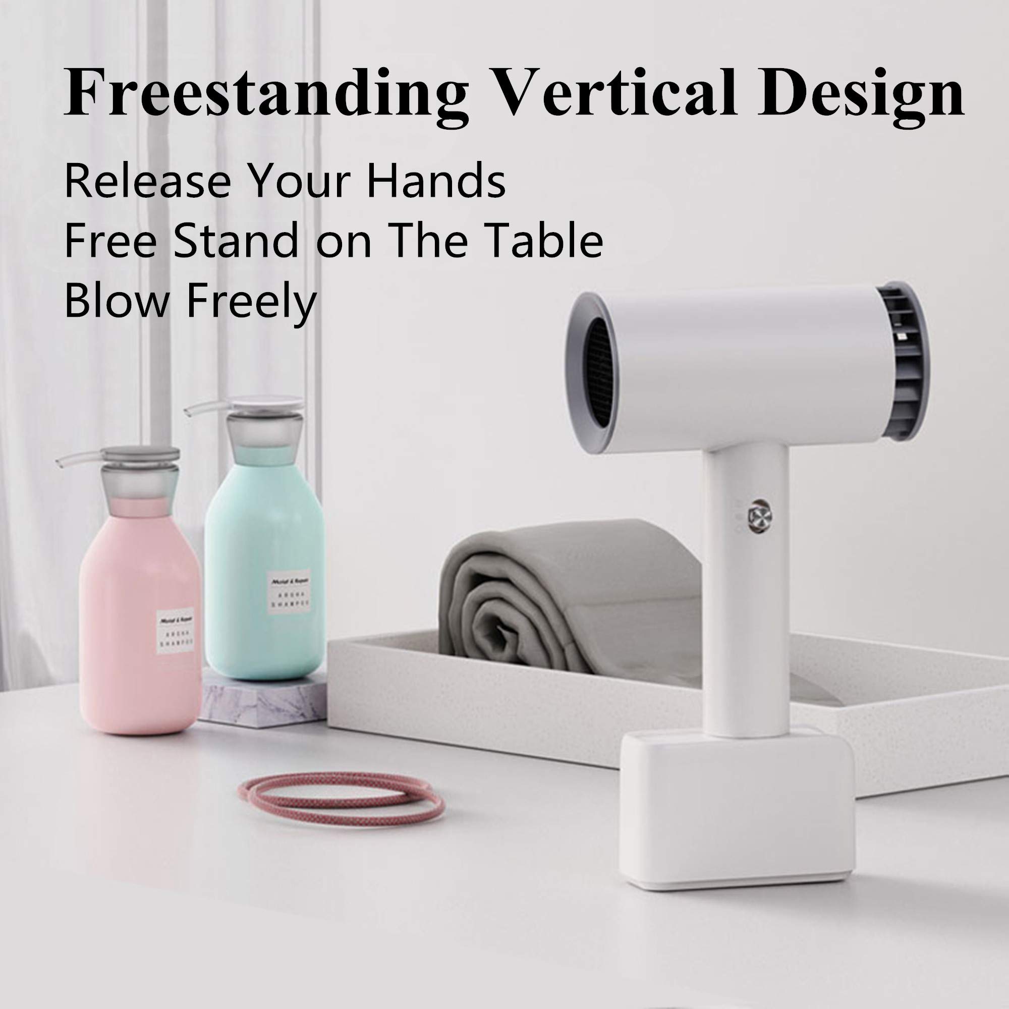 GWMWON Freestanding Hair Dryer - Wireless, Portable Travel Blow Dryer with 15600mAh Battery | Hands-Free Hot & Cold Air Hair Dryer for Women & Moms | Perfect for Home, Salon, Travel & On-the-Go Styling