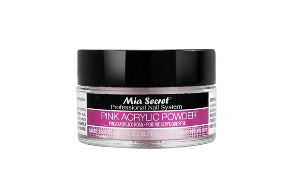 Mia Secret Professional Acrylic Nail System - Pink Acrylic Powder 0.5oz for Nail Art, Extensions & Manicures | Long-Lasting Salon Quality Nails at Home