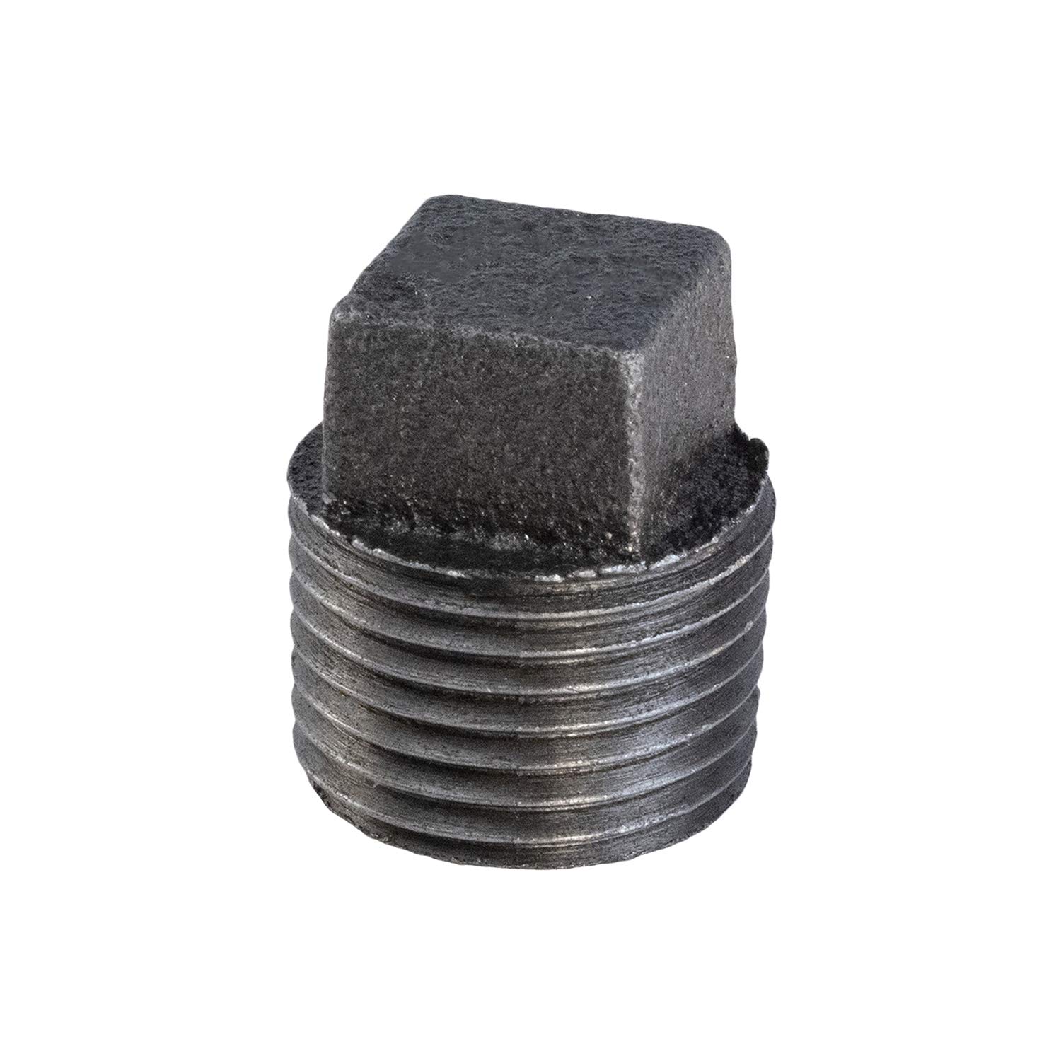 CNQM3000 Black Malleable Iron Plug with Square Head, 1