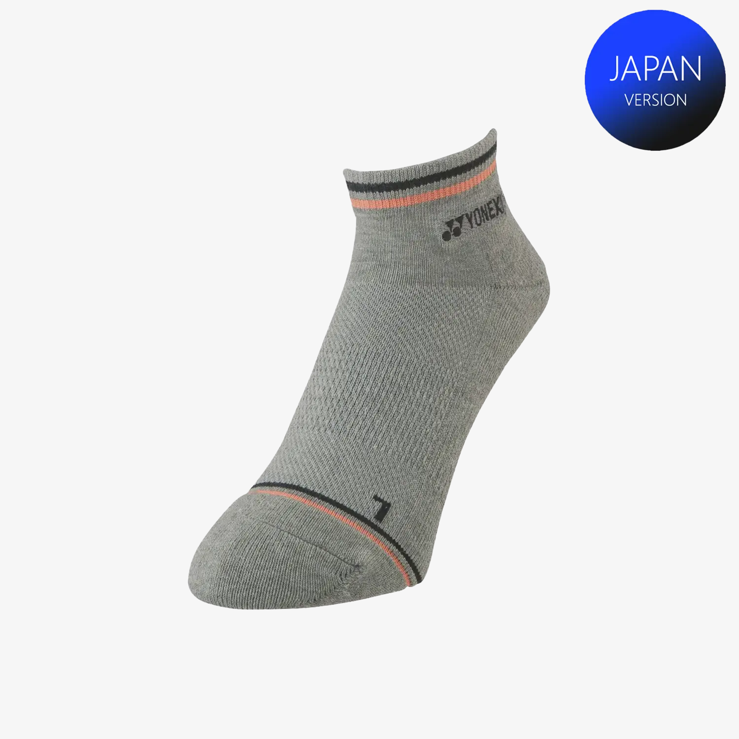 Yonex Men's Sports Low Cut Socks 19181 - Breathable Athletic Socks for Running, Tennis & Gym Workouts (Gray Mok, Size M)