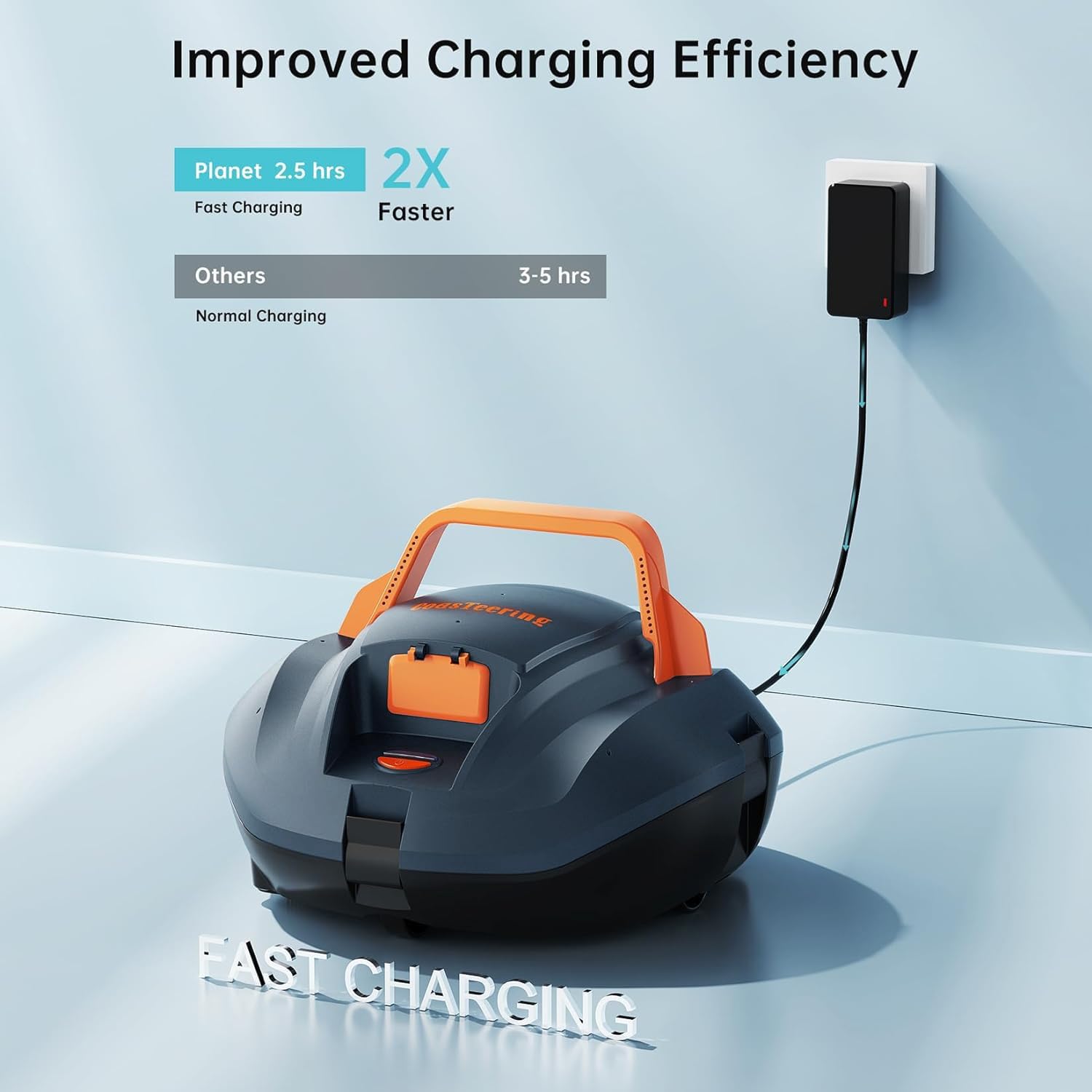 **Cordless Robotic Pool Cleaner - Powerful Suction, 100 Min Runtime, Fast Charging, Self-Parking - Ideal for Above Ground Pools up to 850 Sq.ft - Perfect for In-Ground & Above Ground Swimming Pools, Spas, and Hot Tubs**