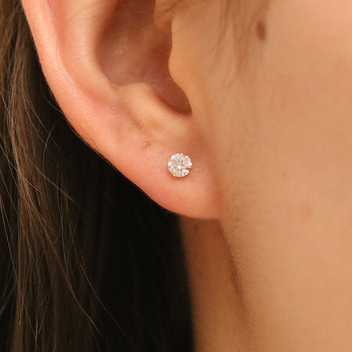 14K Gold Plated White Topaz Stud Earrings for Women – Perfect for Weddings, Parties & Everyday Elegance