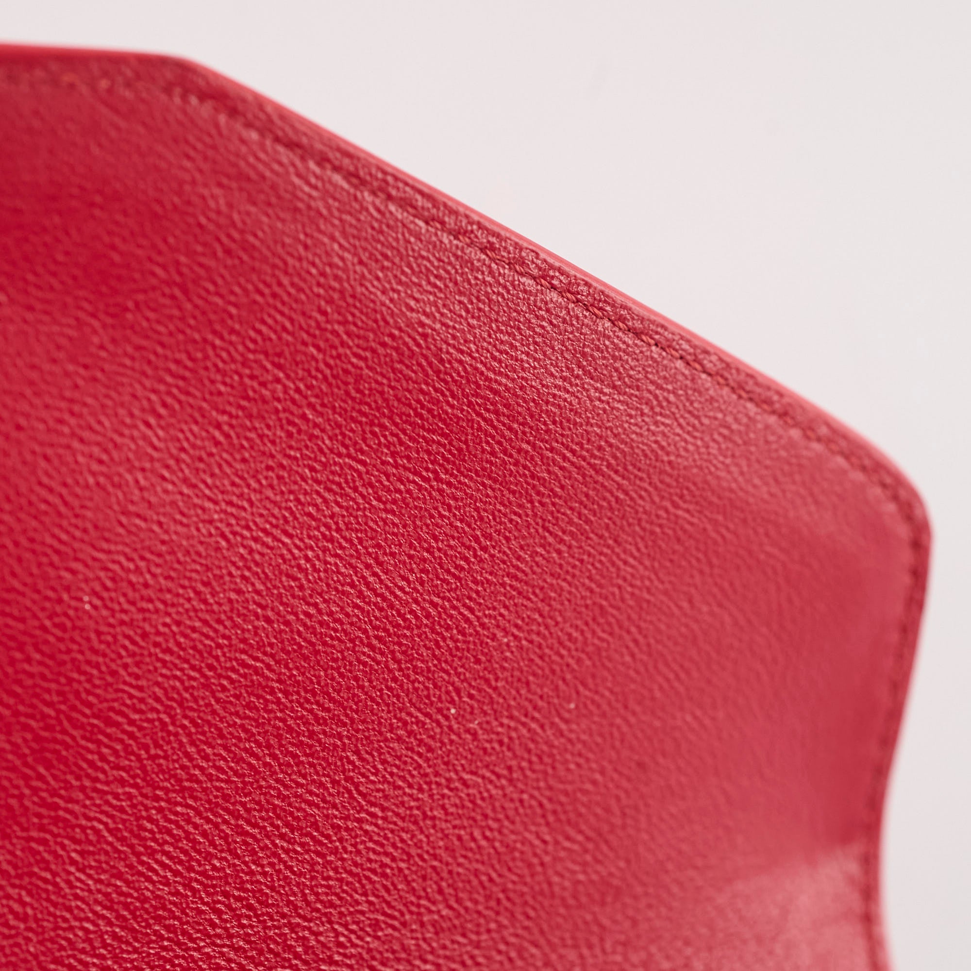 Celine Red C Logo Bag Smooth Calfskin Leather Handbag for Women - Luxury Designer Shoulder Bag for Work, Party & Everyday Use