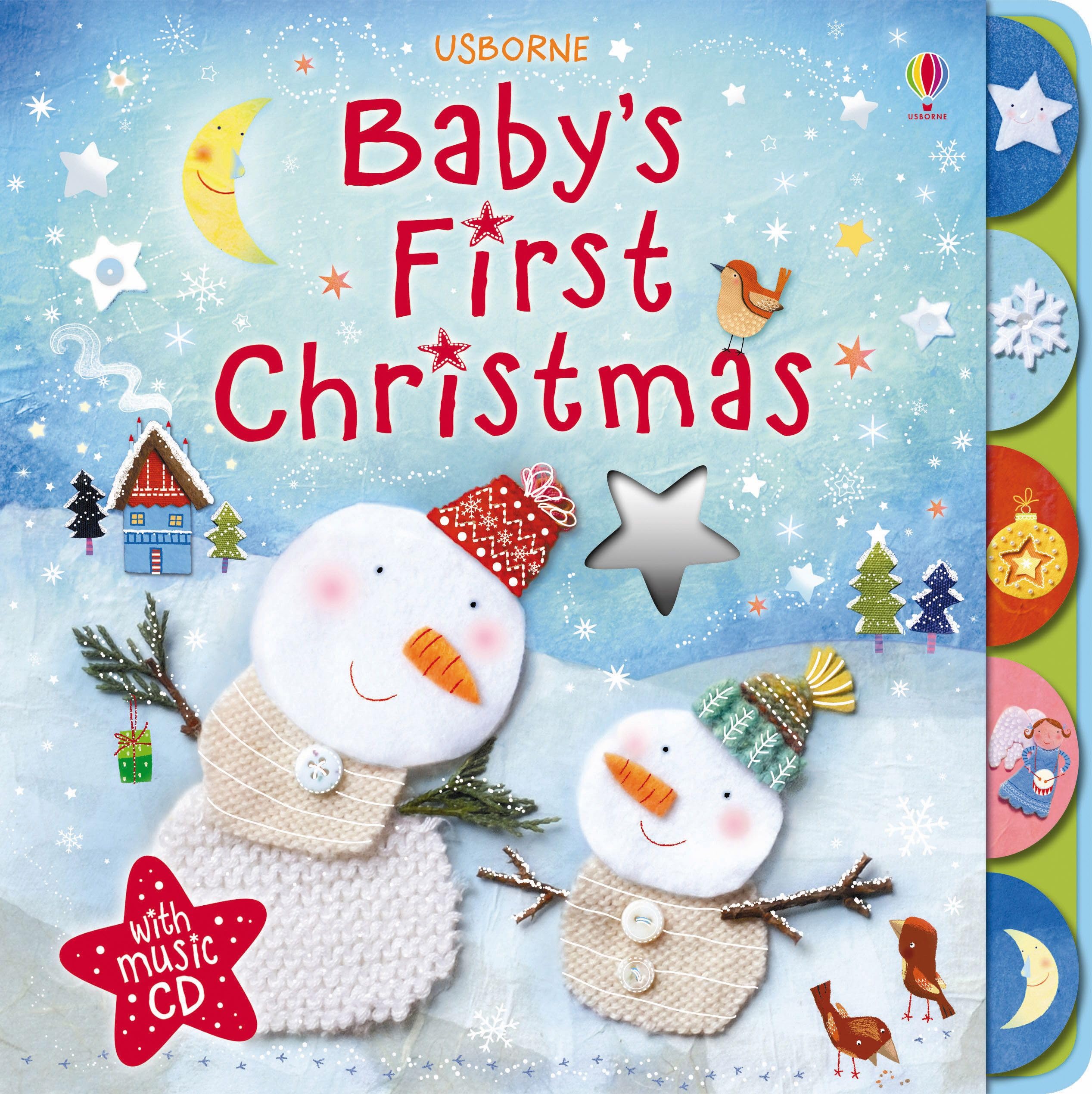 Baby's First Christmas Book with CD - Usborne New Edition | Perfect Holiday Gift for Newborns & Toddlers | Storytime & Family Bonding