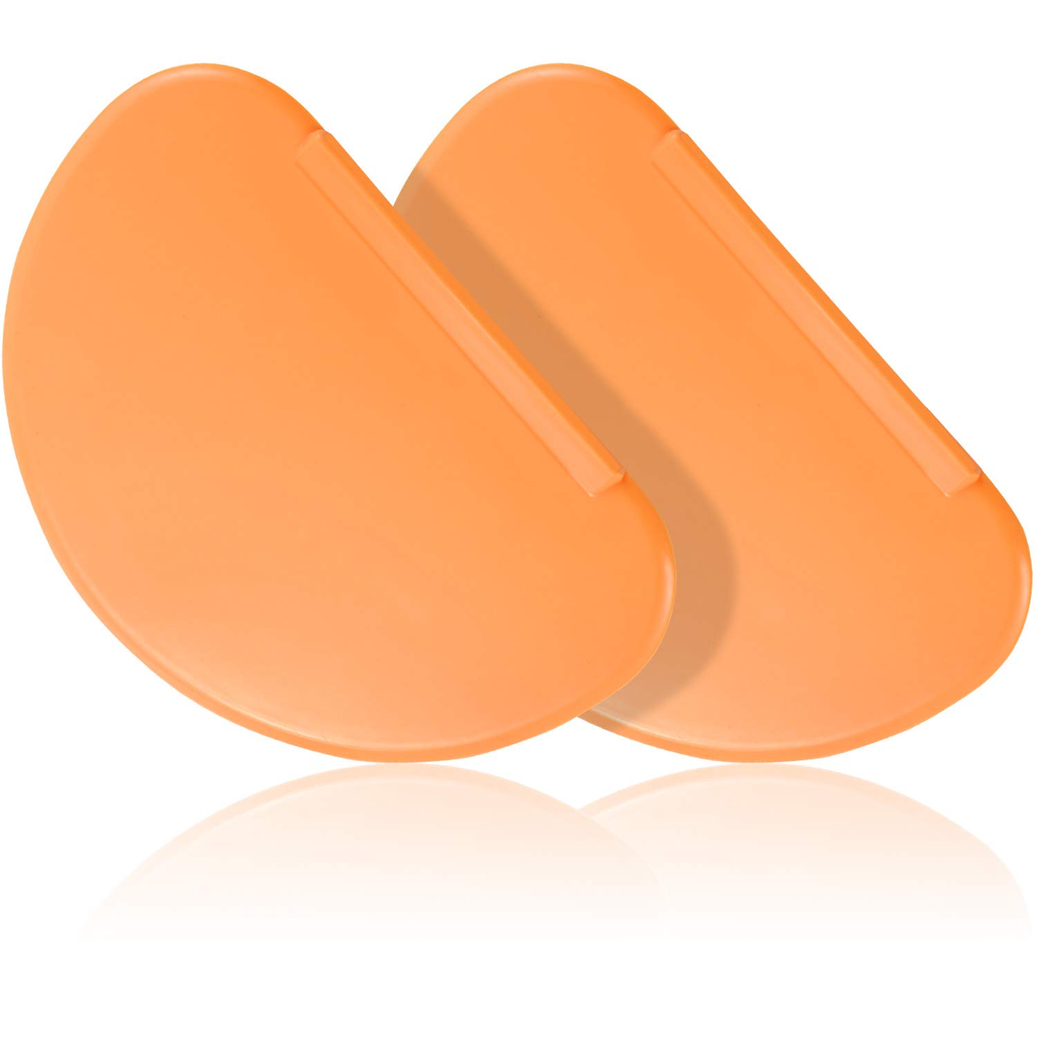 2-Pack Flexible Silicone Dough Scraper & Bowl Spatula - Multi-Purpose Curved Pastry Tool with Flat Edge for Baking, Cake Decorating, Bread Making & Fondant Work - Perfect for Kitchen, Bakery & Home Baking Projects