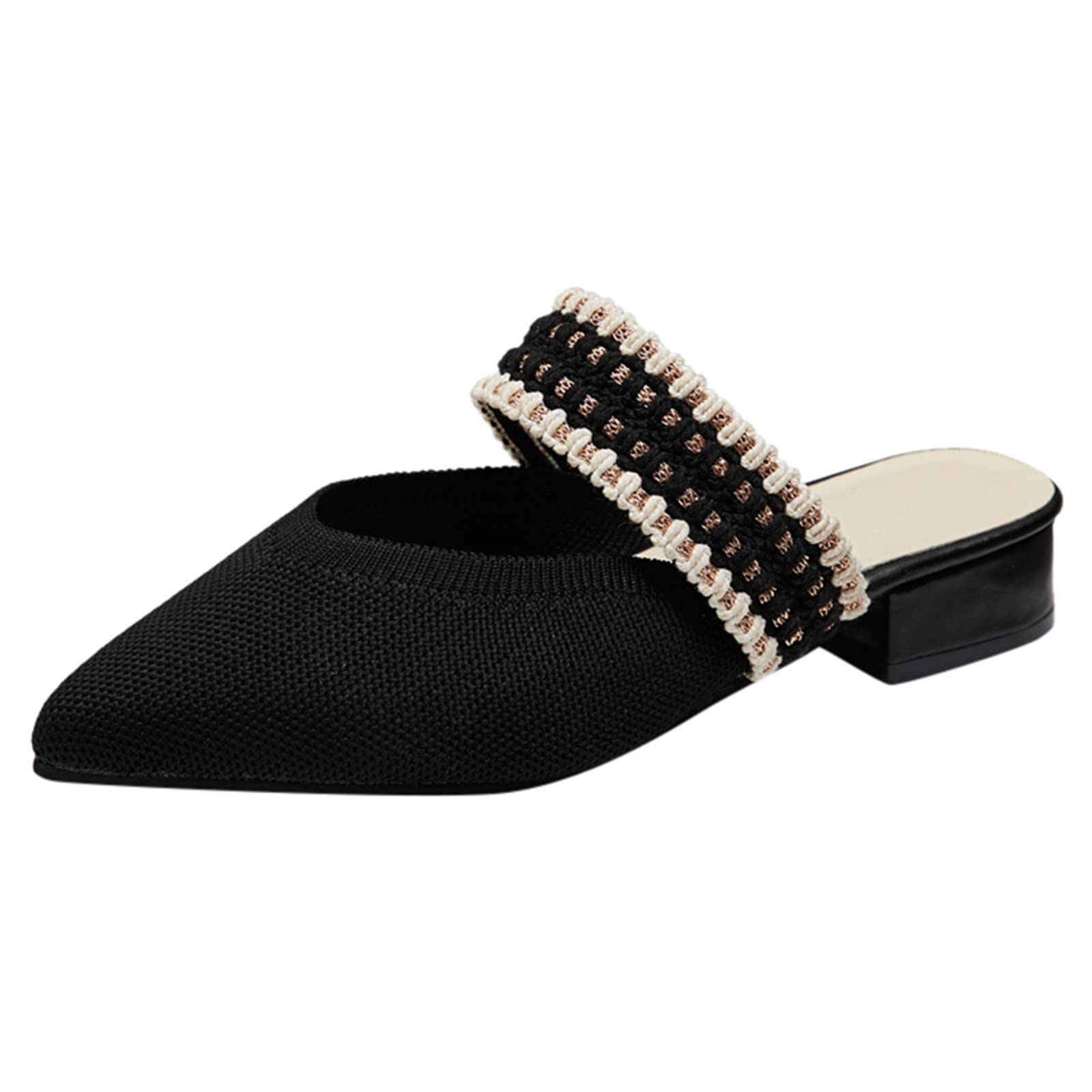 Breathable Women's Casual Slip-On Shoes - Comfortable Outdoor Fashion Pumps with Small Wedge Heels (Black) | Perfect for Walking, Travel & Everyday Wear