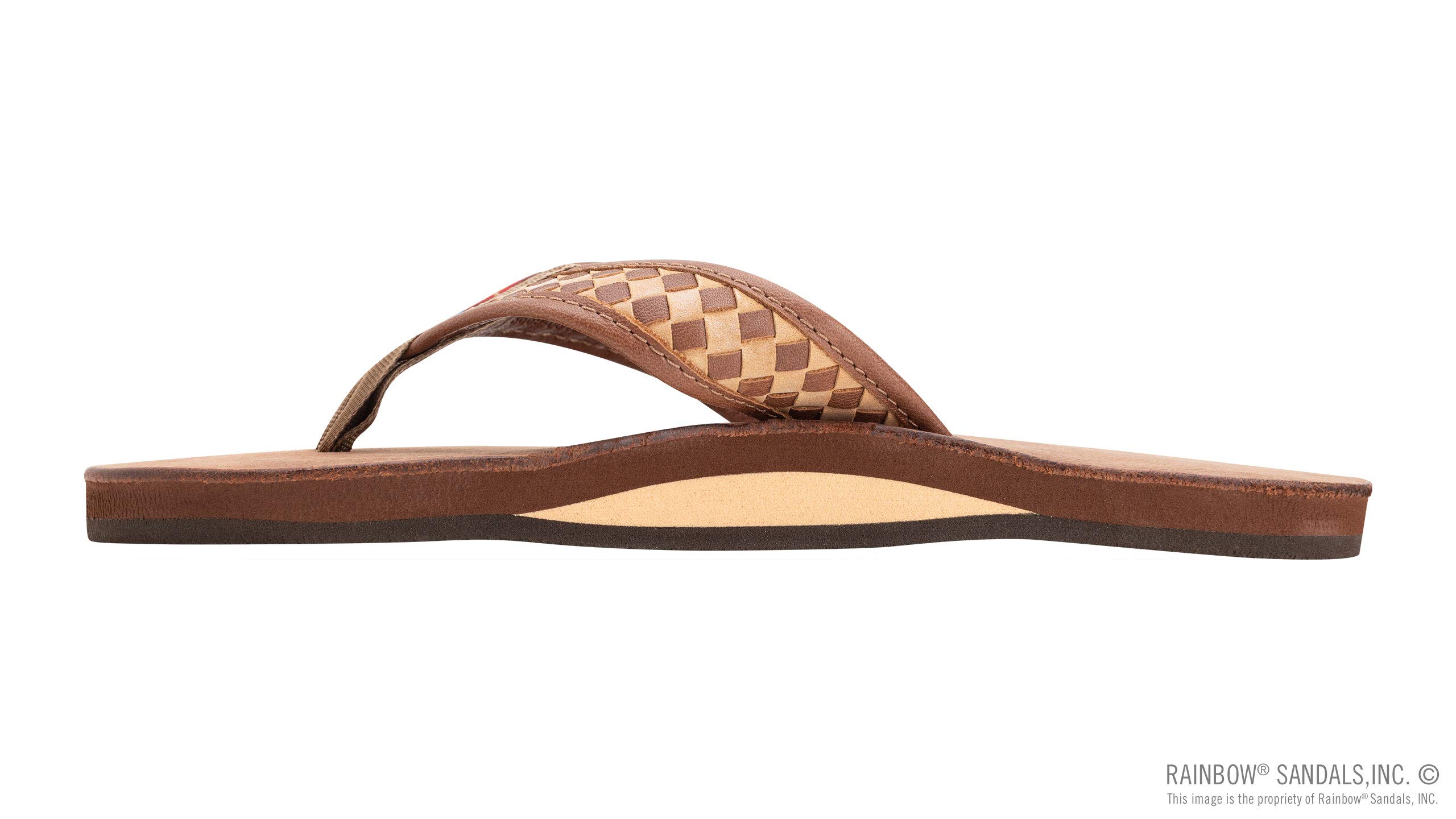 **Men's Rainbow Sandals - The Bentley Luxury Leather Single-Layer Arch Sandals with Hand-Woven Straps | Comfortable & Stylish for Beach, Travel & Casual Wear**