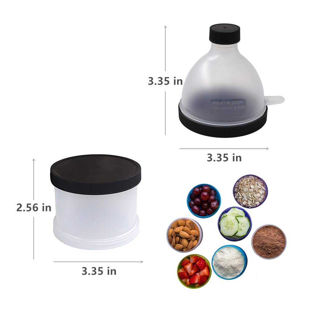 Premium Protein Powder Funnel & Storage Container - 2 Pack for Easy Supplement Scooping & Organization - Perfect for Gym, Kitchen & Travel