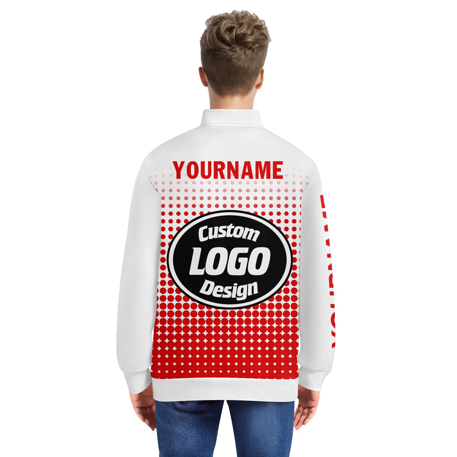 Custom Personalized Varsity Letterman Bomber Jacket with Full Snap - PR092 D020346 - Perfect for High School Sports, Team Uniforms & Casual Streetwear