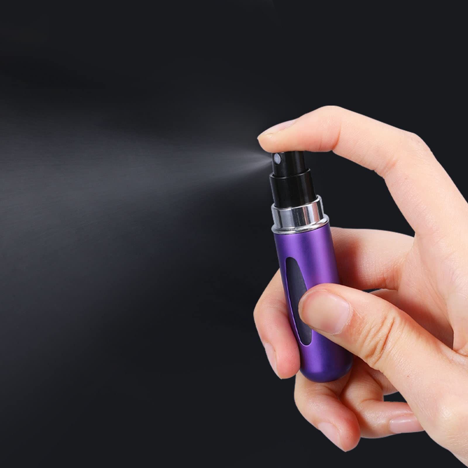 UMETASS 5-Pack 0.2oz Perfume Atomizer Bottles - Portable Refillable Travel Spray Bottles for Fragrance, Essential Oils & Cosmetics | Leakproof Mini Pump Bottles Perfect for Gym, Travel, Purse & Everyday Carry