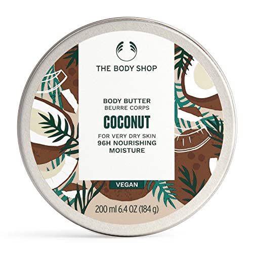 The Body Shop Coconut Body Butter for Very Dry Skin – Deep Nourishing & Moisturizing Vegan Skincare – 6.75 oz – Perfect for Winter Care & Daily Hydration