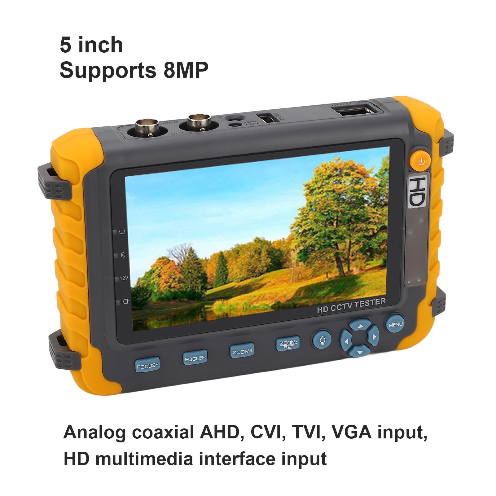 **DPOFIRS 5-Inch 4-in-1 CCTV IP Camera Tester Monitor - 8MP AHD/TVI/CVI/VGA/IP Camera Tester with UTP Cable Test, 1080P Video Tester - Ideal for Security System Installation & Maintenance (Model: DPOFIRS9BN72GZUI1)**