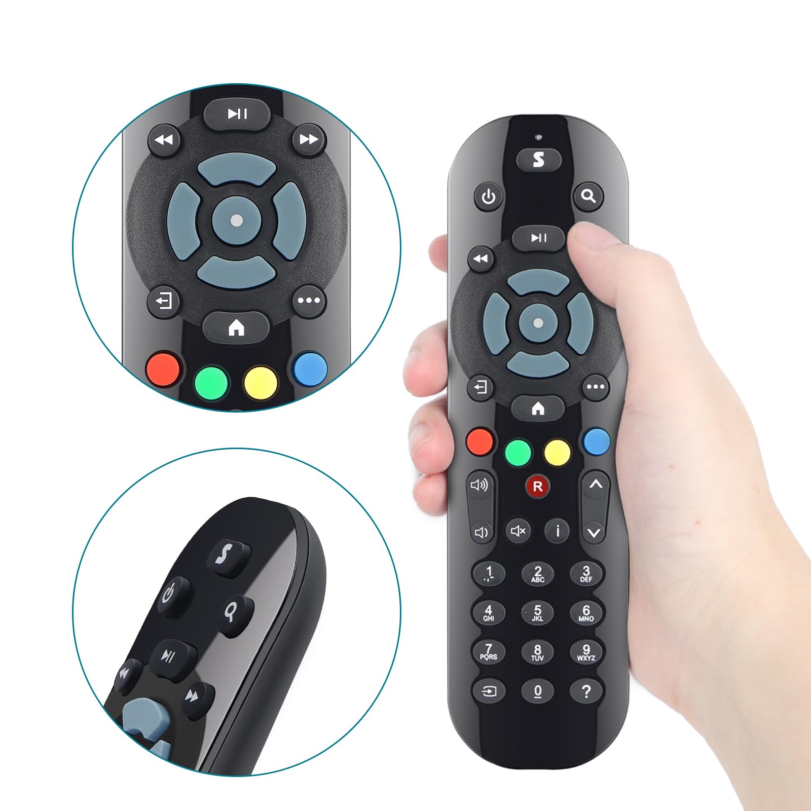 2-Pack Replacement Remote Control for Sky Q Box, Sky Q TV Box, Mini Box & Silver Box (Non-Touch, No Voice) - Perfect for Home Entertainment & Easy TV Navigation
