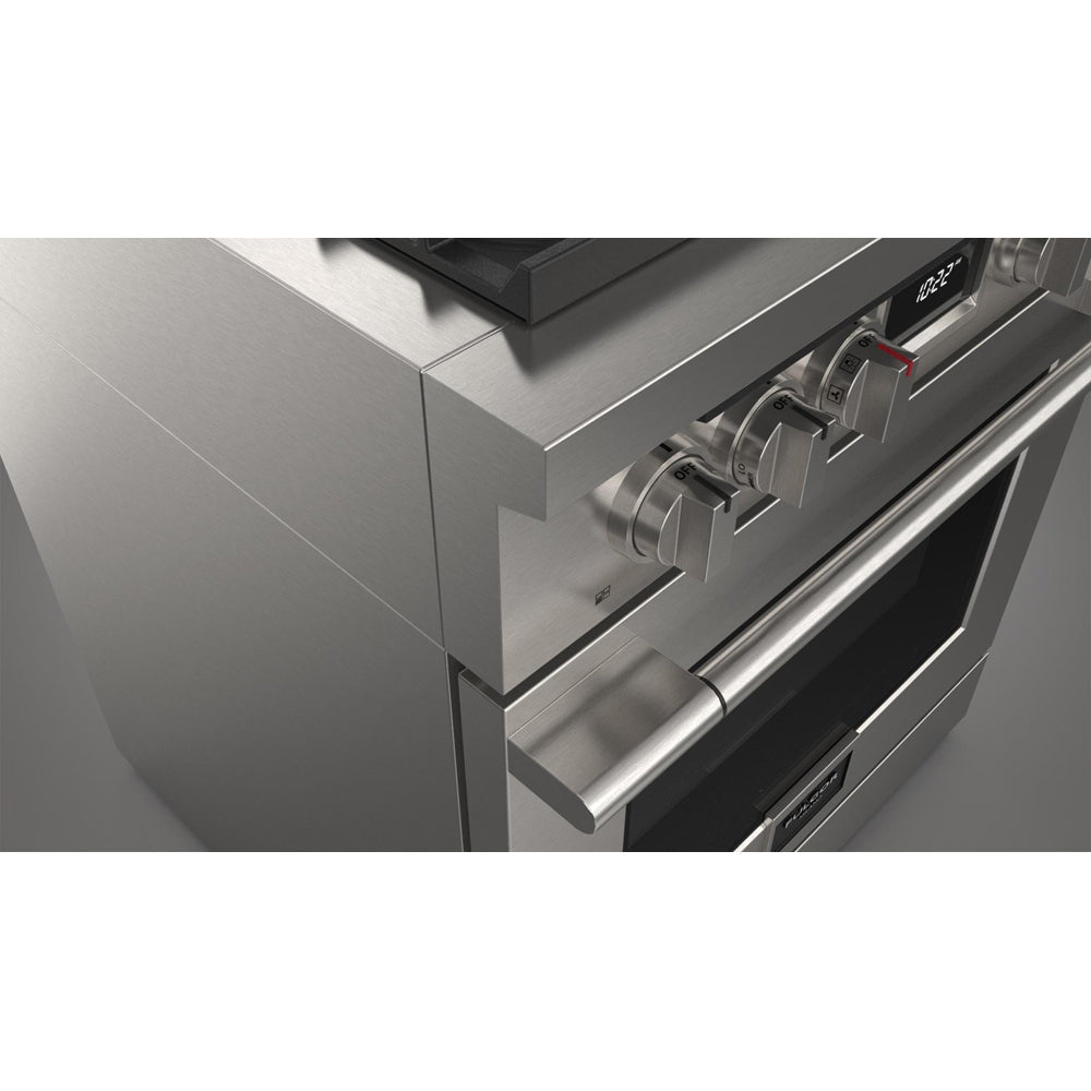 Fulgor Milano 30-inch 400 Series Accento Dual Fuel Range - Stainless Steel (F4PDF304S1) | Professional Gas & Electric Stove for Modern Kitchens