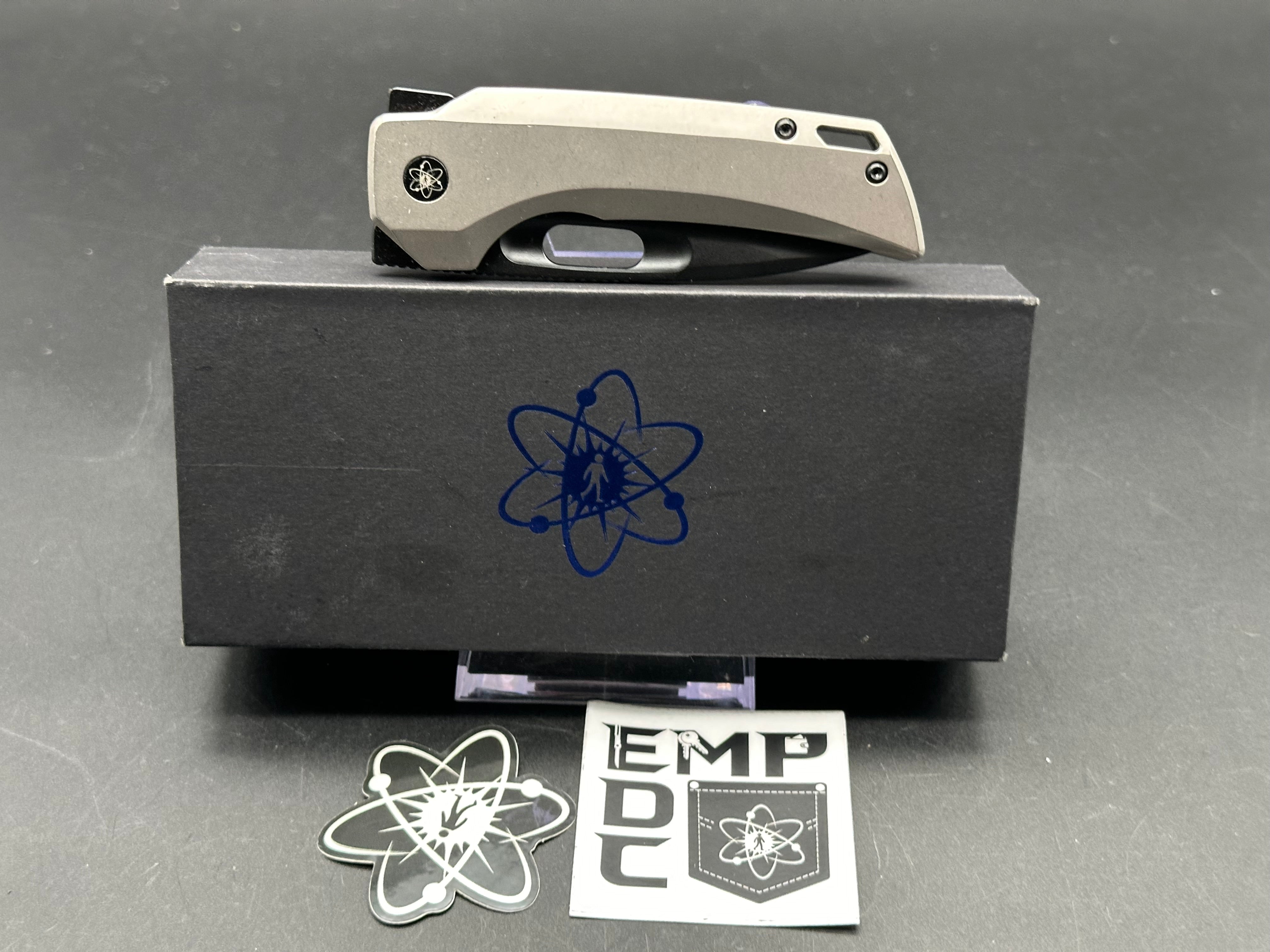 EMP EDC Nymble T 3.1 Folding Knife - M390 Premium Steel Blade & Stonewashed Titanium Handle - Perfect for Everyday Carry, Outdoor Adventures & Tactical Use