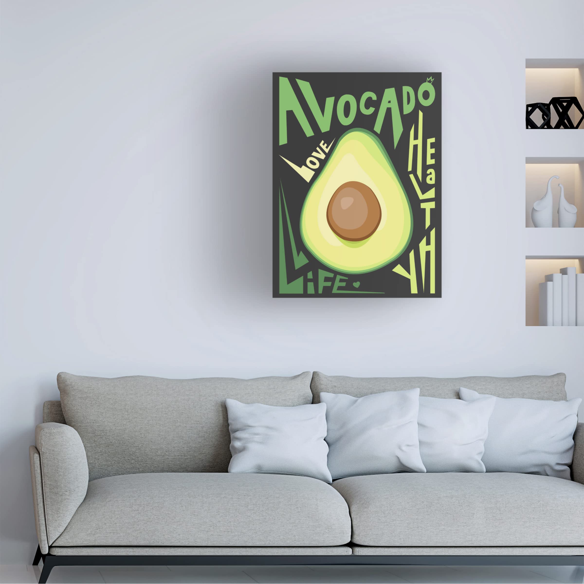 Trademark Fine Art 'Kitchen Avocado' Canvas Wall Art Print by Ayse - Perfect for Modern Kitchen Decor, Dining Room Wall Art & Home Office Decor