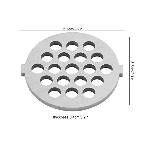 Premium Stainless Steel Meat Grinder Plates (2.2 x 0.2 Inches, 7mm Holes) - Heavy Duty Mincer Discs for KitchenAid Mixer & Sausage Stuffer Attachment - Perfect for Grinding Beef, Pork, Vegetables & Making Homemade Sausages