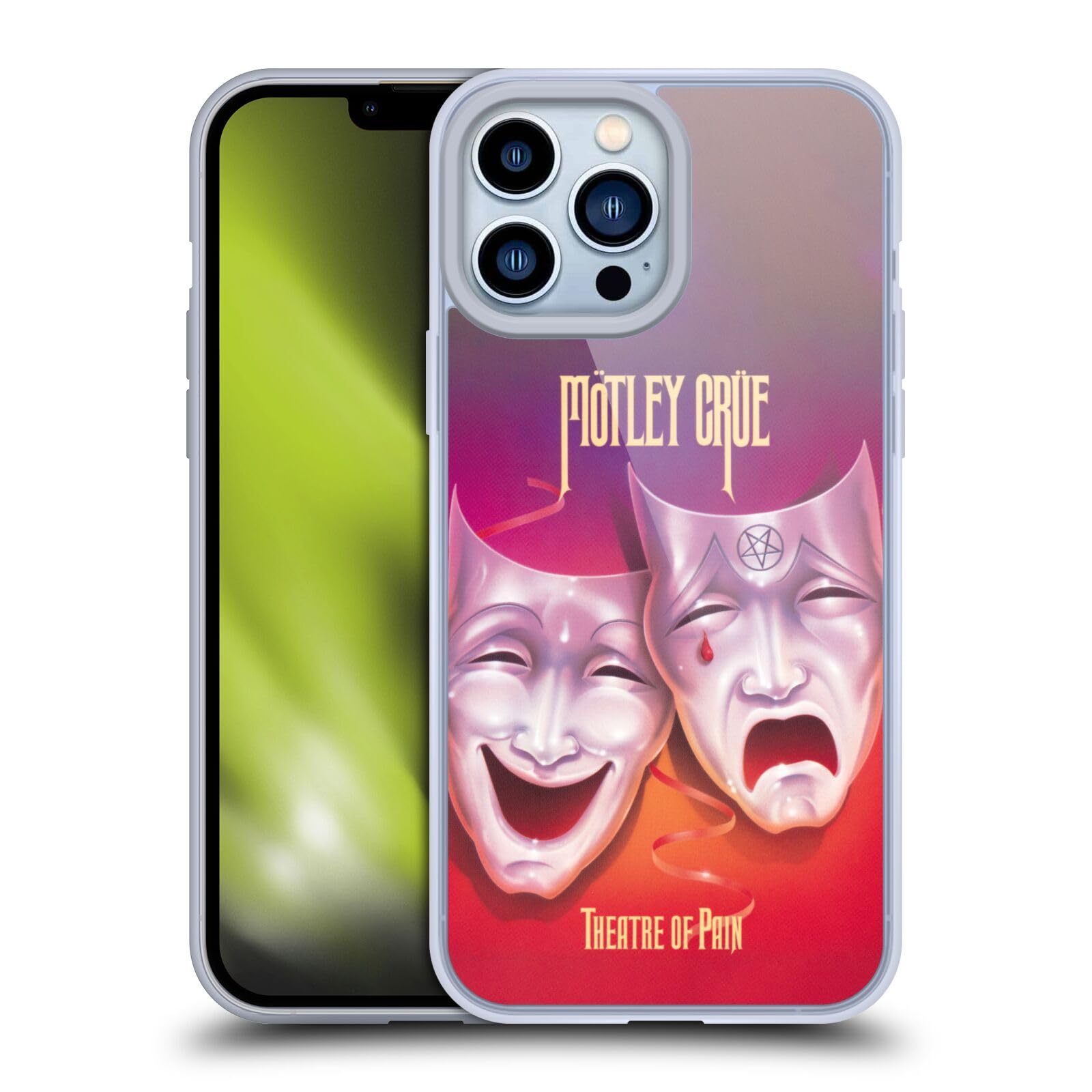 Officially Licensed Motley Crue Theater of Pain Album Soft Gel Phone Case for Apple iPhone 13 Pro Max - Rock Music Fan Accessory, Perfect for Concerts & Daily Use