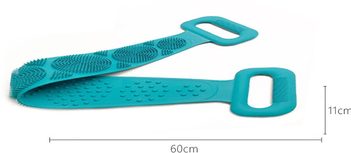 Exfoliating Silicone Body Scrubber Belt - Dual-Sided Shower Scrubber for Deep Cleansing, Dead Skin Removal & Foot Care | Waterproof Bath Brush for Spa, Pedicure & Full Body Exfoliation | Perfect for Shower, Bath & Travel Use