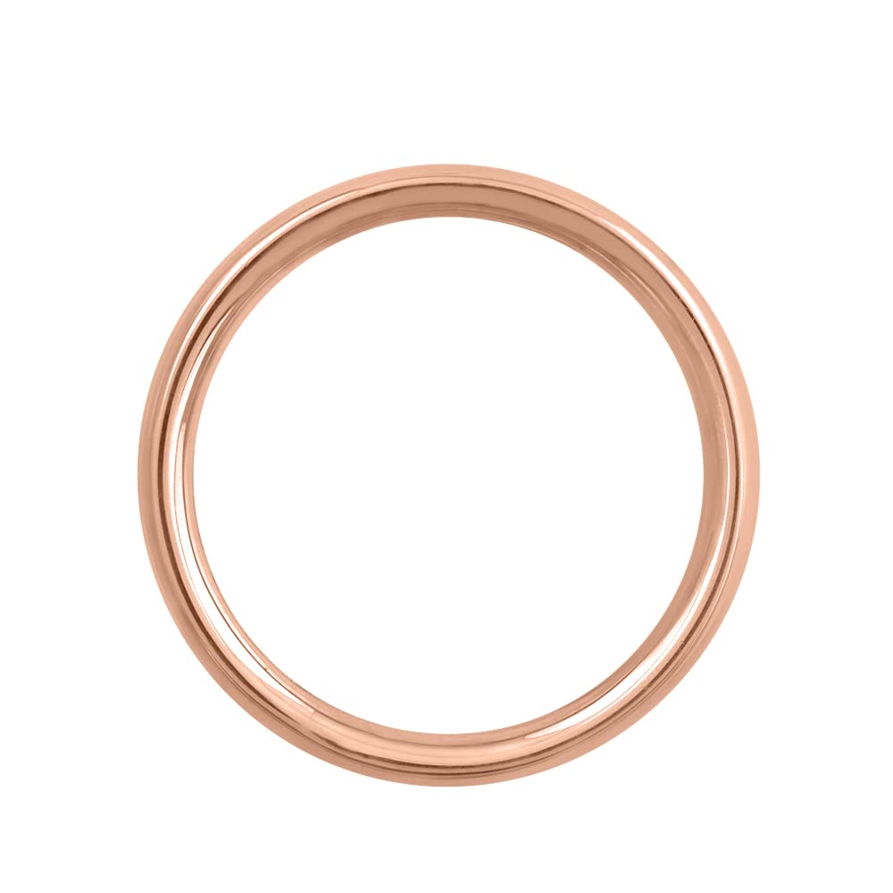 14K Gold 4mm Plain Wedding Band for Women & Men - Classic Comfort Fit Ring for Engagement, Anniversary & Everyday Wear - FINEROCK