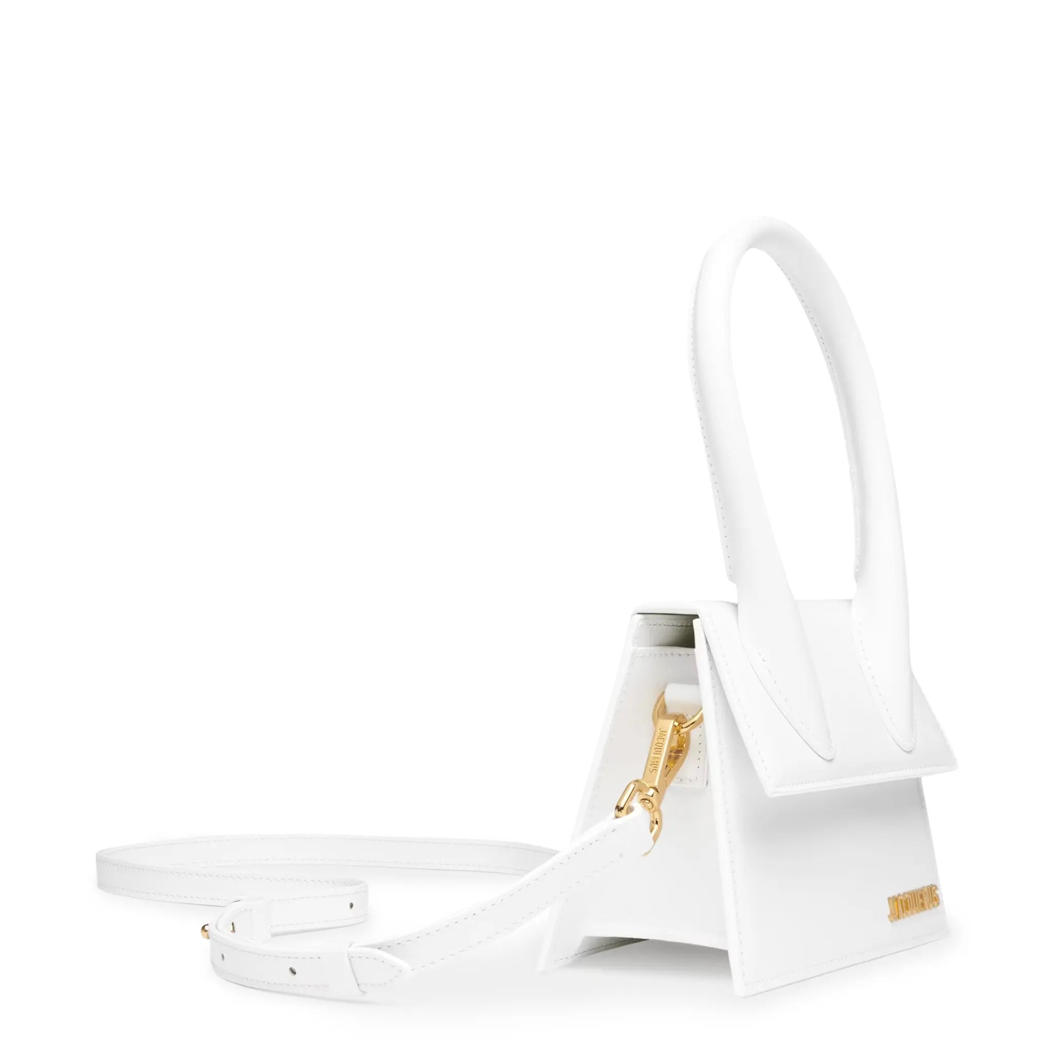 Jacquemus Le Chiquito Moyen White Leather Crossbody Bag - Luxury Designer Handbag for Women, Perfect for Parties, Dates & Everyday Use