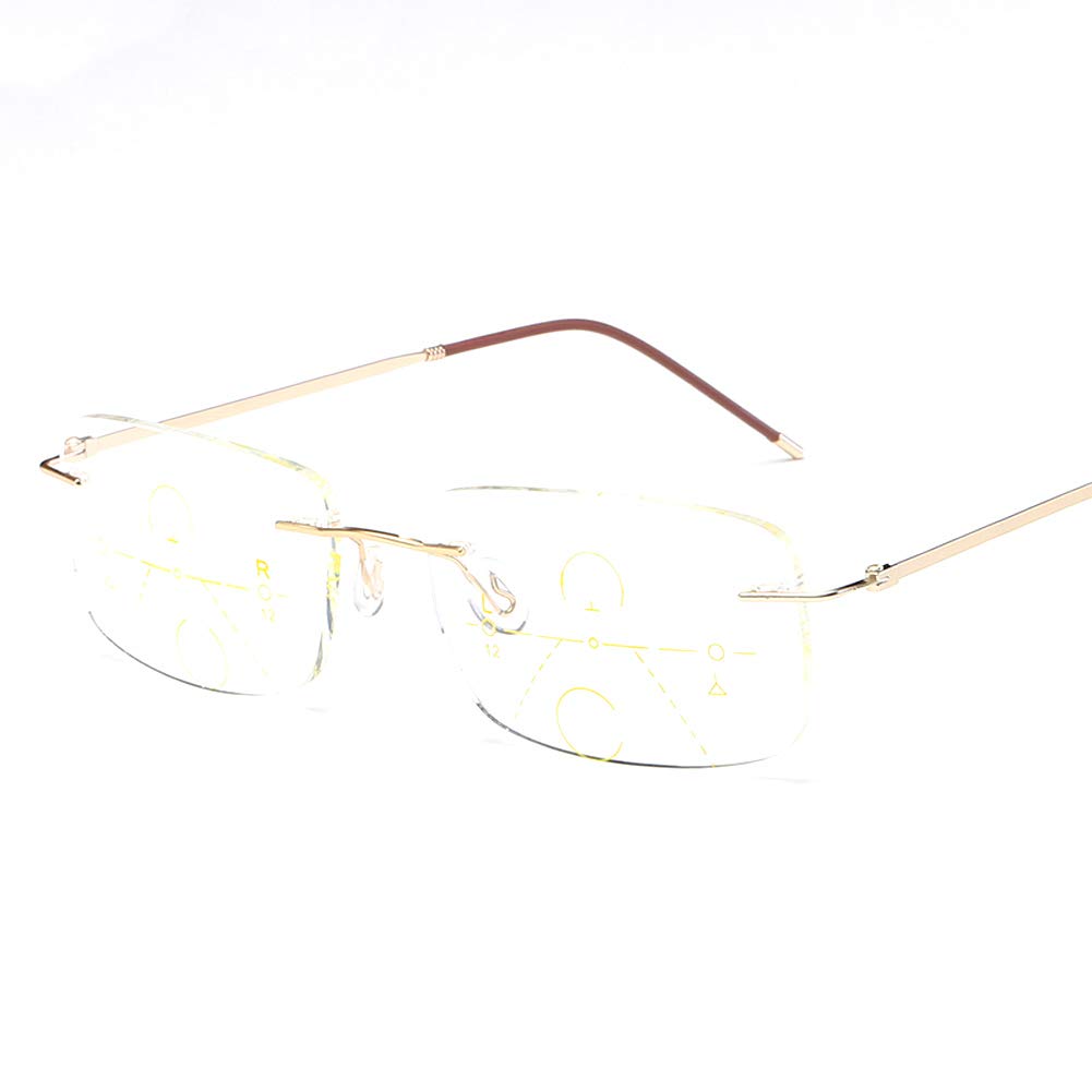 Ultralight Multifocus Reading Glasses for Men & Women - 3-in-1 Bifocal Readers for Computer, Reading & Distance - Perfect for Office, Home & Travel