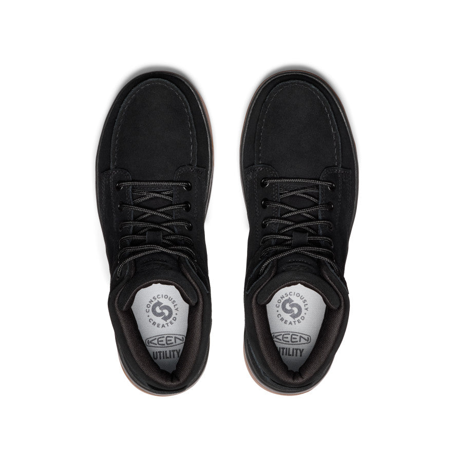 Men's Gibson Soft Toe Work Boots - Black & Gum Leather - Comfortable & Durable for Construction, Hiking & Outdoor Activities