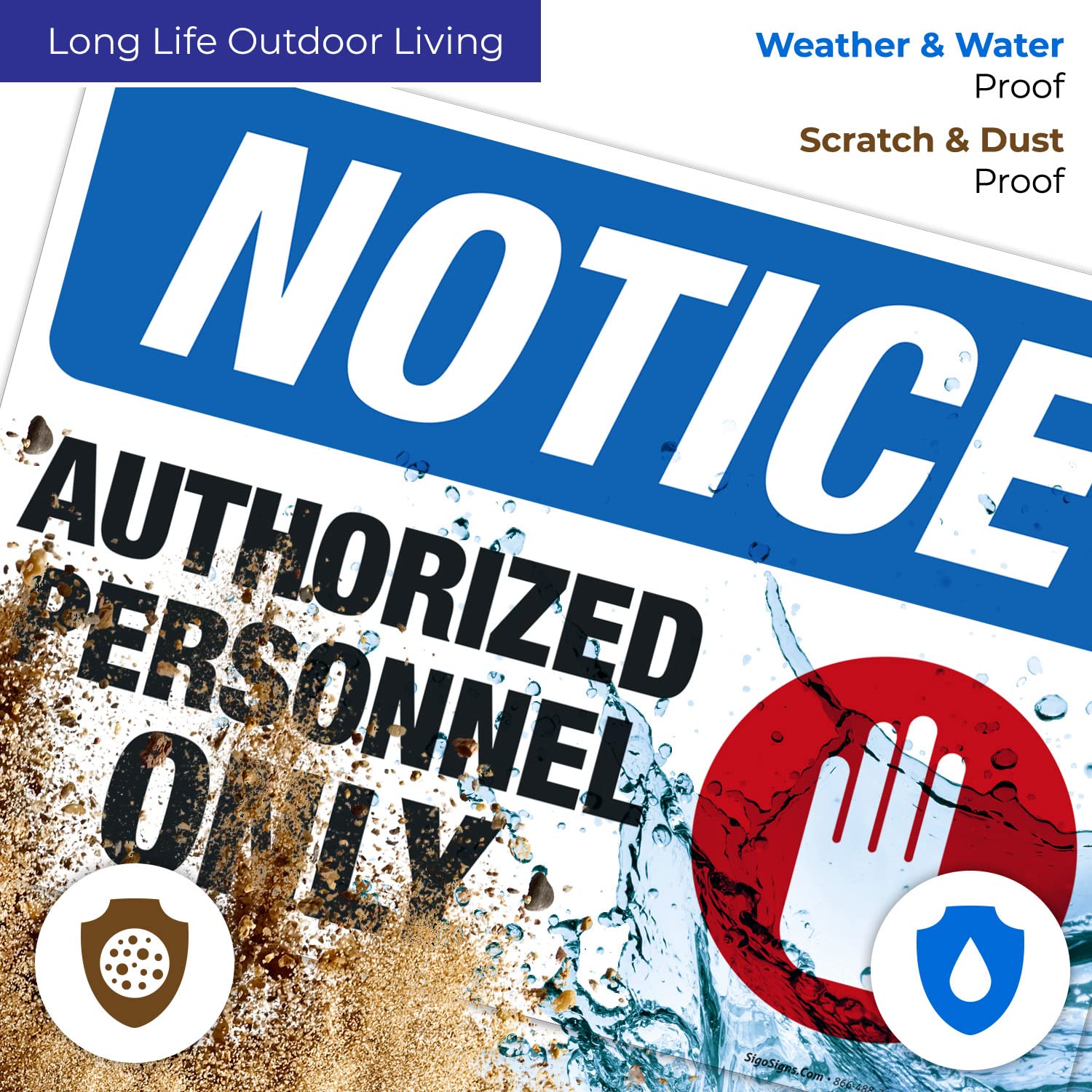 OSHA Approved 'Authorized Personnel Only' Red Warning Sign - 10x14 Inches, Rust-Free .040 Aluminum, Fade Resistant - Indoor/Outdoor Safety Signage for Construction Sites, Warehouses & Restricted Areas - Made in USA