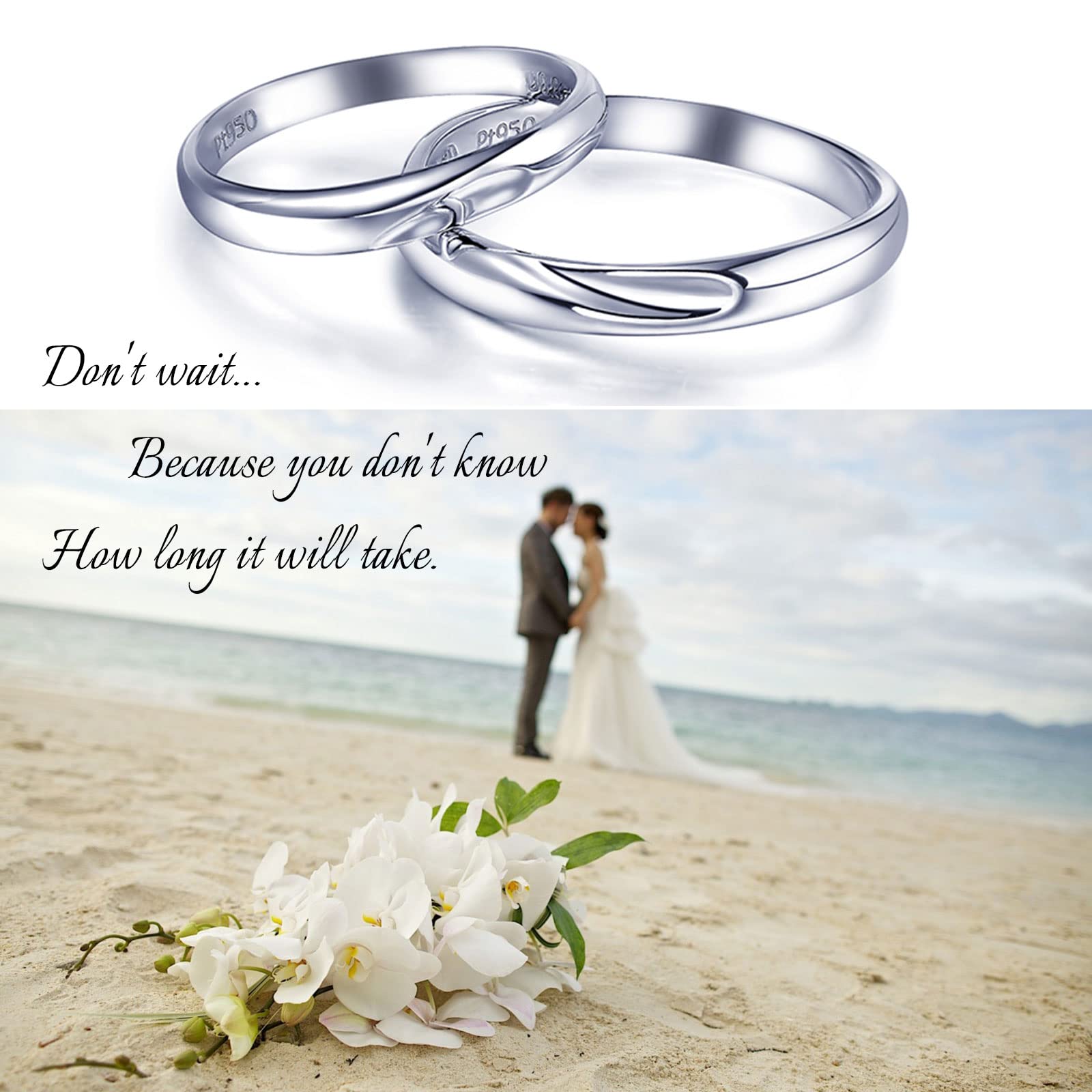 Diamond Matching Couples Rings for Him and Her - Sterling Silver/10K/14K/18K Wedding Promise Rings with Free Engraving | Perfect for Anniversaries, Engagements & Romantic Gifts