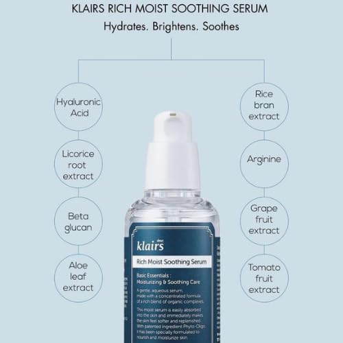 DearKlairs Supple Preparation Unscented Toner 180ml & Rich Moist Soothing Serum 80ml Set - Hydrating Korean Skincare Routine for Dewy Glow | Daily Moisturizing Face Care for Dry & Sensitive Skin | Perfect for Morning & Nighttime Skincare Regimen