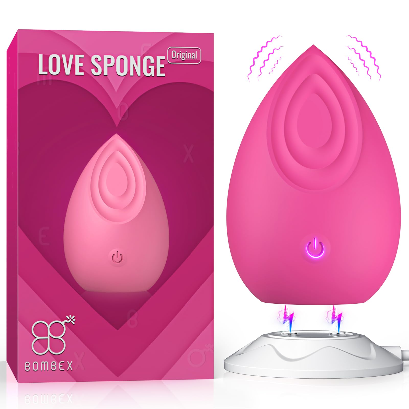 BOMBEX Mini Vibrator for Women - Discreet Rose Clitoral Stimulator, Small Vibrating Sex Toy for Couples & Solo Play, Rechargeable & Waterproof Adult Toy - Perfect for Travel & Romantic Nights