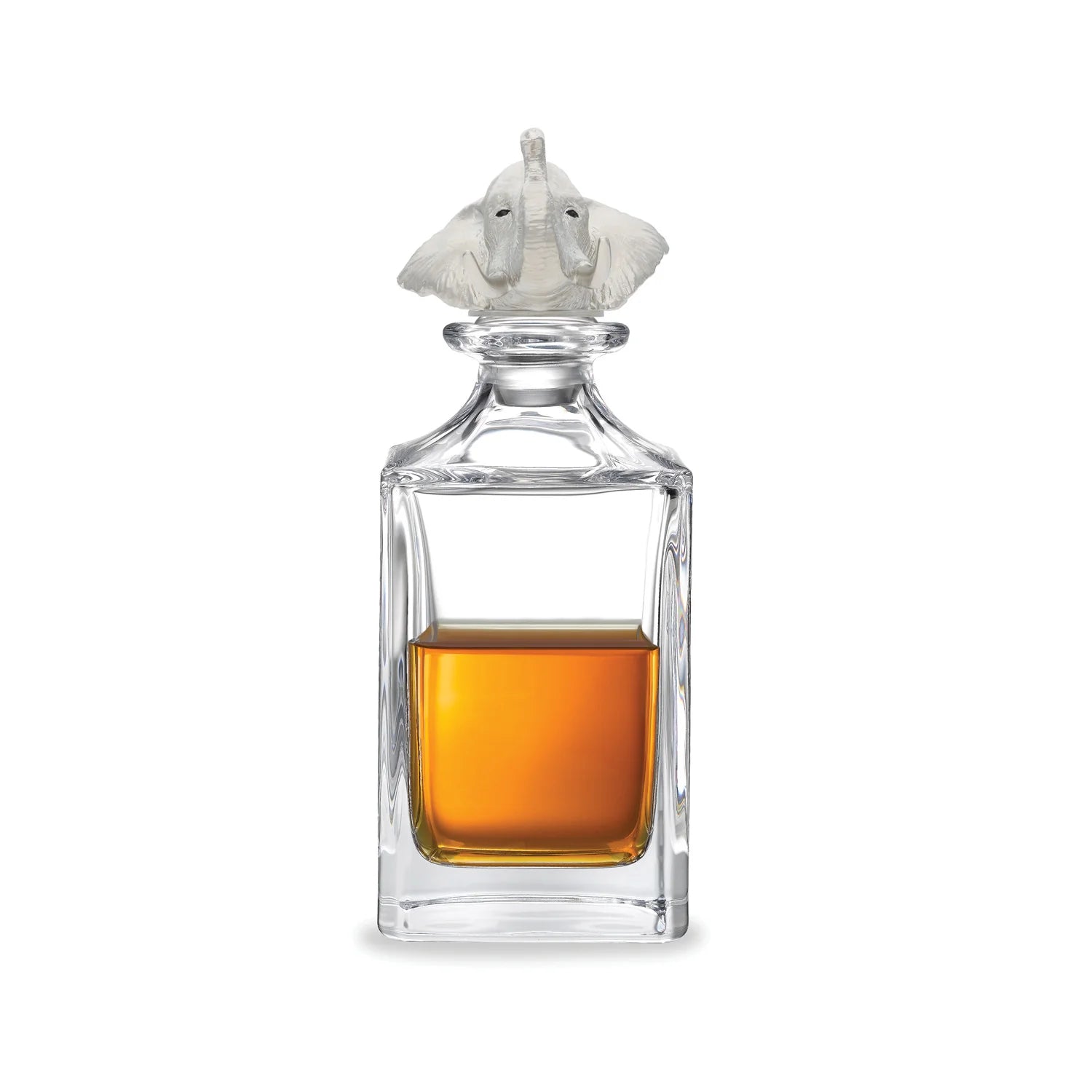 Deakin & Francis Elephant Head Crystal Decanter - Elegant Whiskey & Liquor Glass Bottle for Home Bar, Wedding Gifts & Luxury Decor