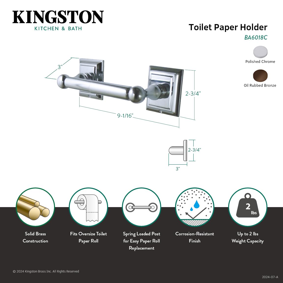 Kingston Brass Millennium 9.06