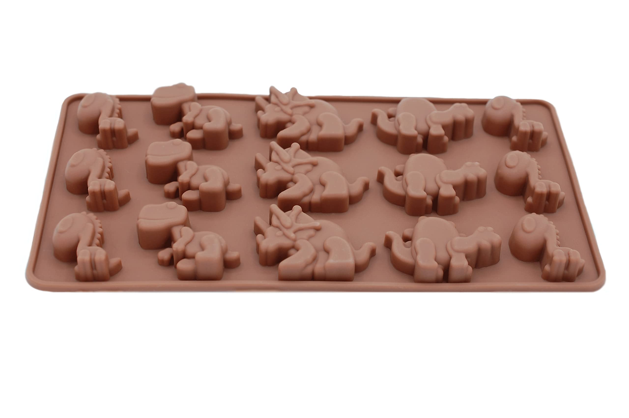 Dinosaur Silicone Mold Baking Tray - Non-Stick Food Grade Dino & T-Rex Shaped Chocolate Candy Mold for Kids DIY Treats, Ice Pops, Cupcakes | Freezer, Oven & Dishwasher Safe BPA-Free | Perfect for Birthday Parties, Classroom Activities & Holiday Baking