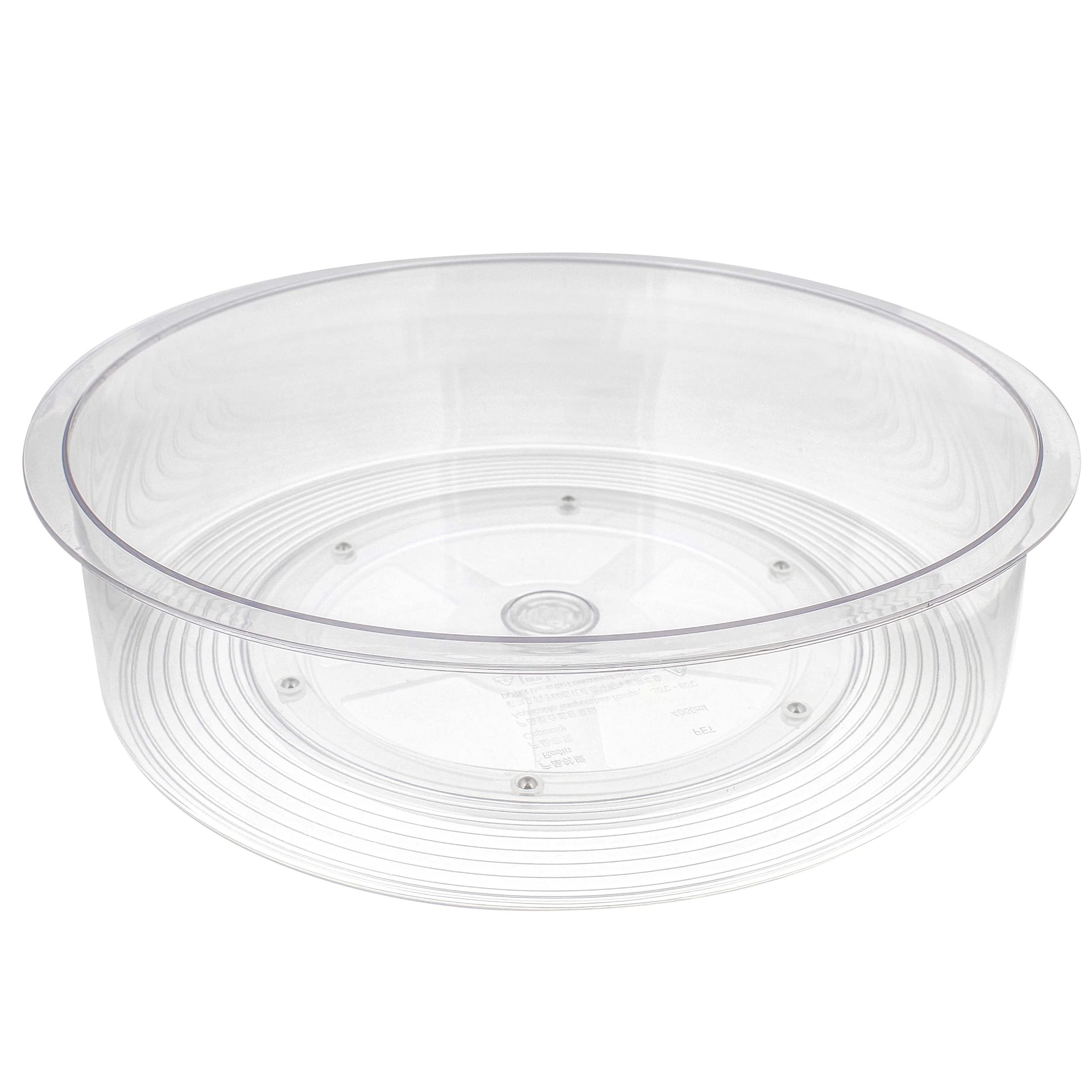 360-Degree Rotating Cabinet Lazy Susan Turntable Organizer - Clear Pantry Storage Spinner for Kitchen, Bathroom & Office (1-Pack) - Perfect for Spices, Cosmetics & Office Supplies Organization