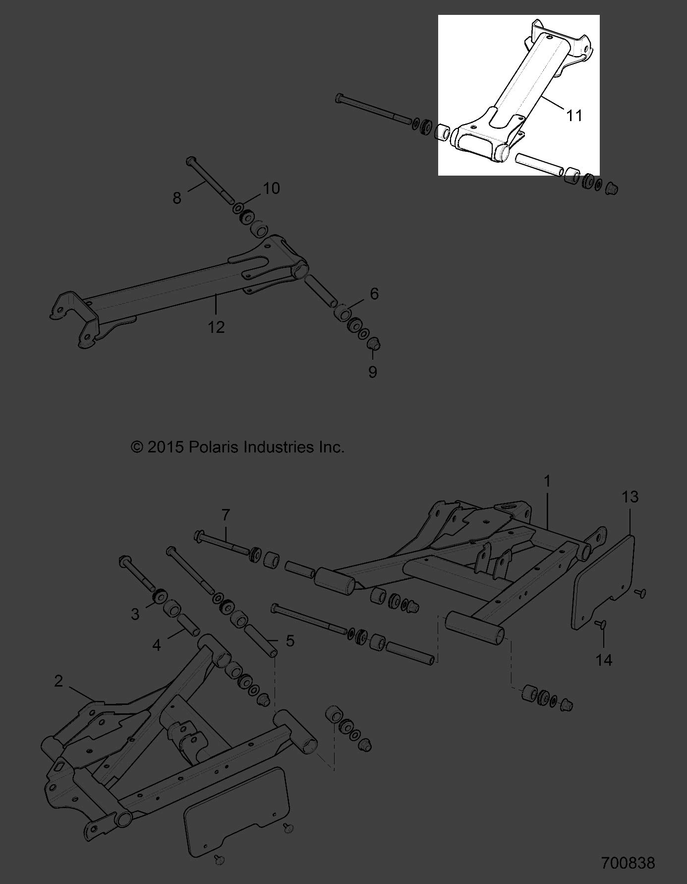 Genuine OEM Polaris RZR A-Arm Rear Upper Left 60 Matte Black - Fits General 1000, General 1000 Deluxe, General 4 1000 Deluxe, RZR 4 900 Deluxe, RZR S 1000 (Part #1021412-458) - Perfect for Off-Roading & Trail Riding Upgrades